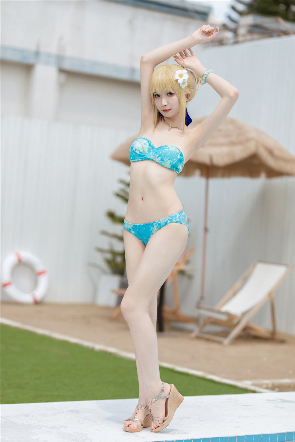 [福利COS] 动漫博主封疆疆v - 阿尔托莉雅・潘德拉贡 泳装