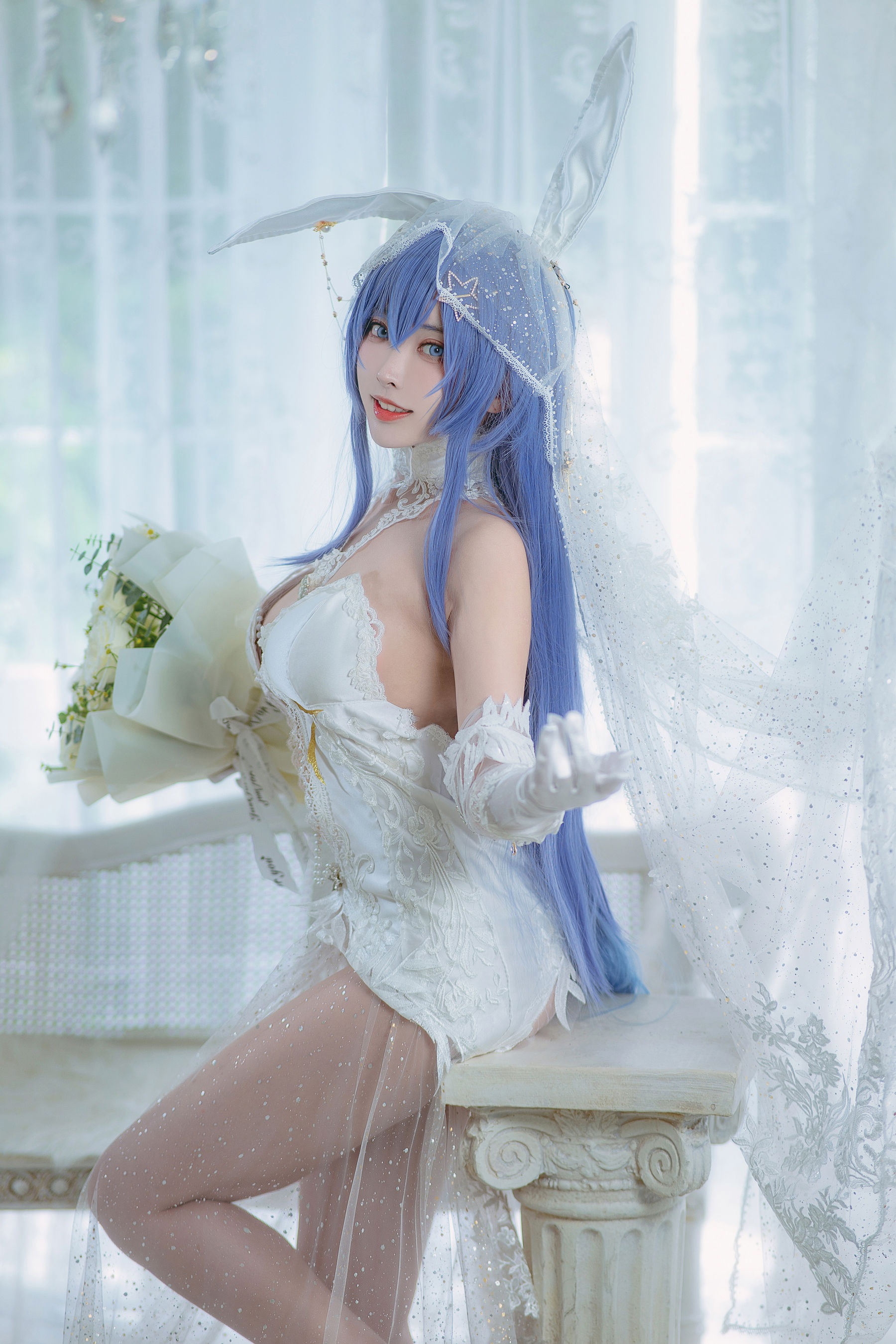 [福利COS] 宫本桜 - 花园花嫁