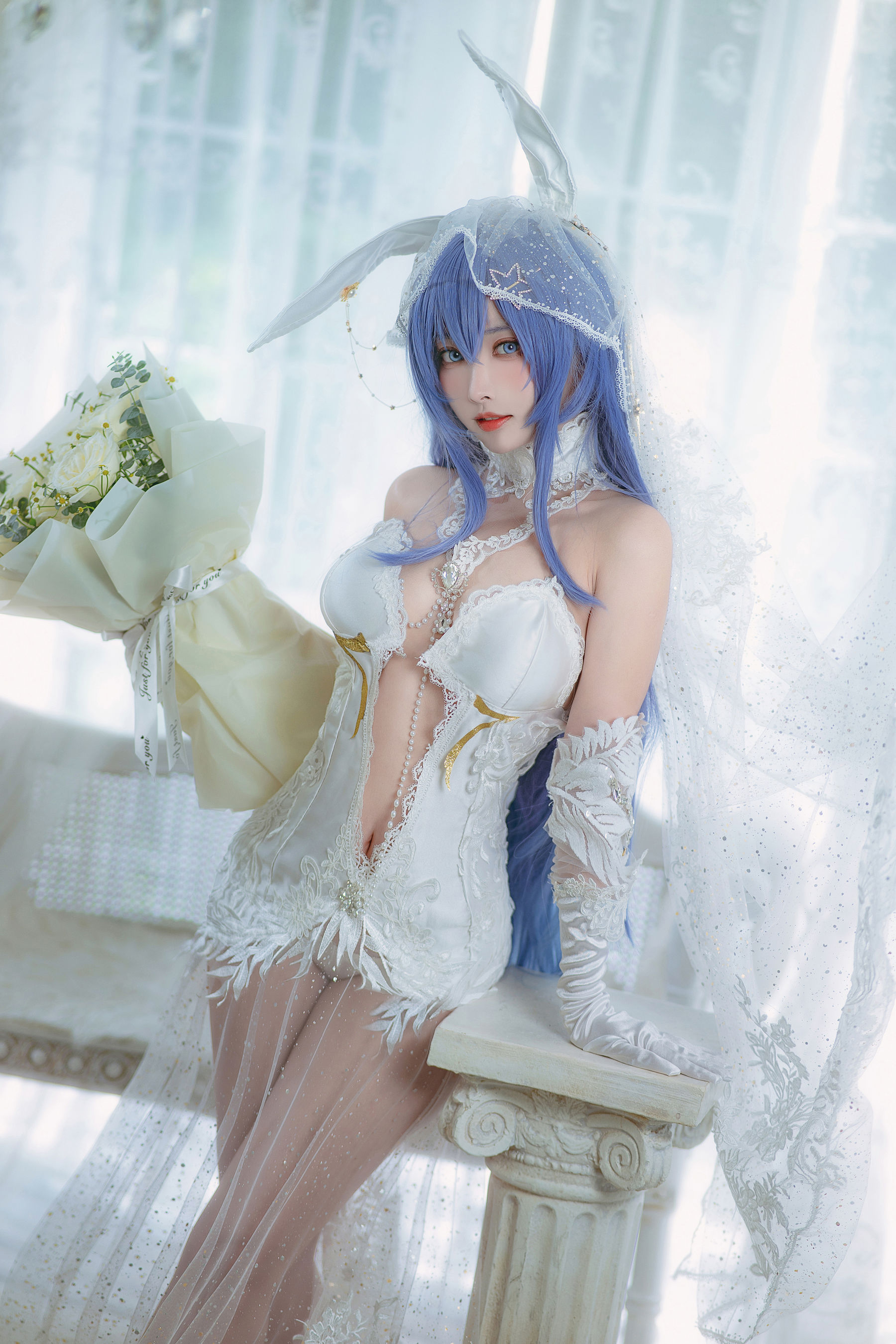 [福利COS] 宫本桜 - 花园花嫁