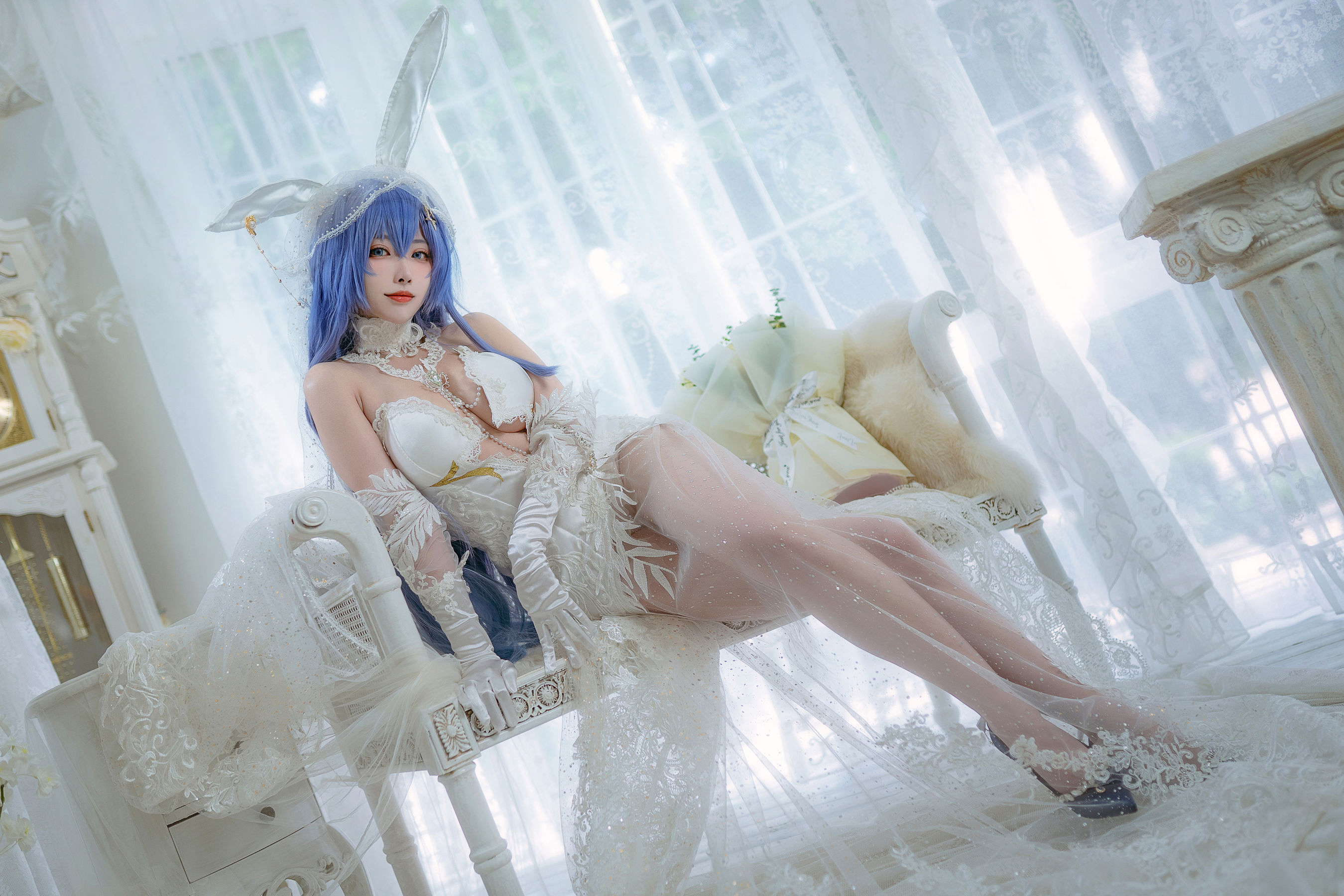 [福利COS] 宫本桜 - 花园花嫁
