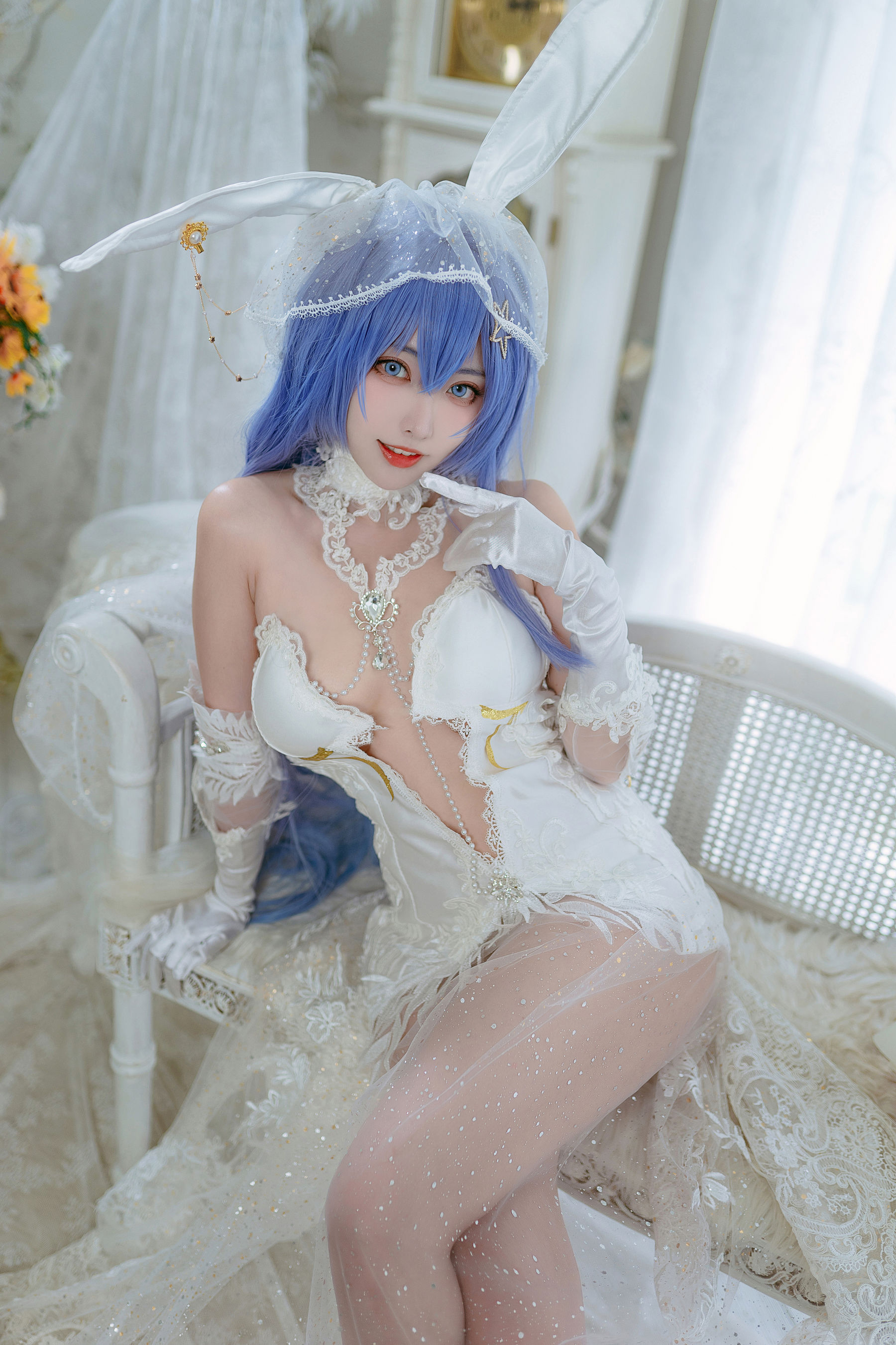 [福利COS] 宫本桜 - 花园花嫁