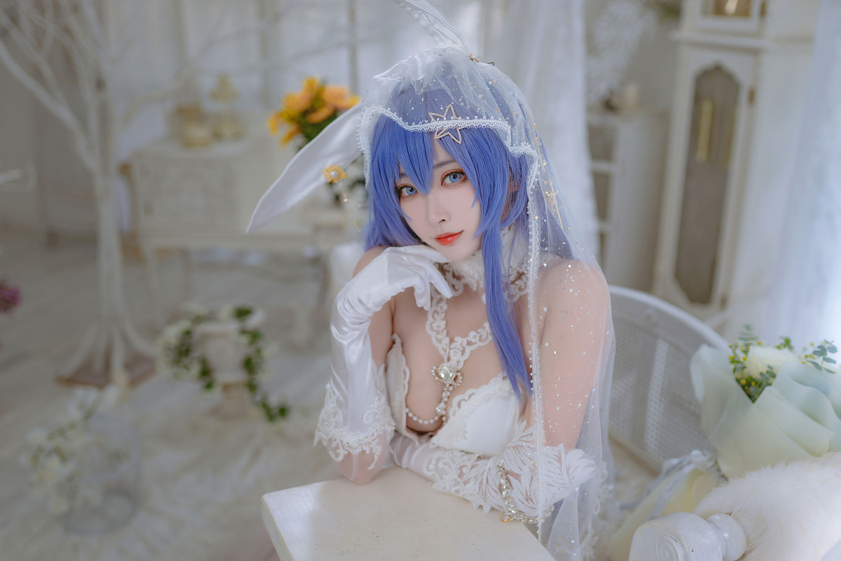 [福利COS] 宫本桜 - 花园花嫁