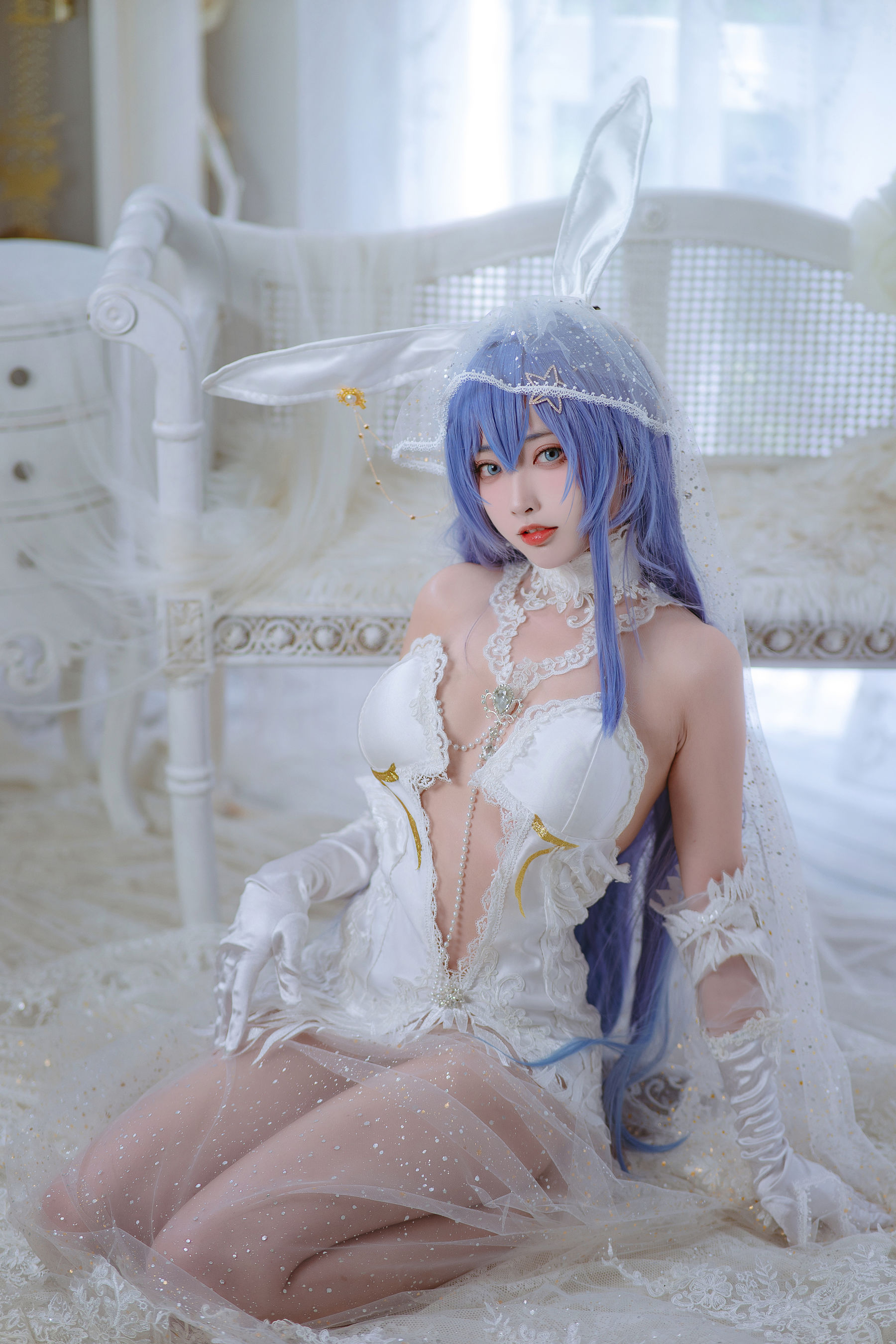[福利COS] 宫本桜 - 花园花嫁