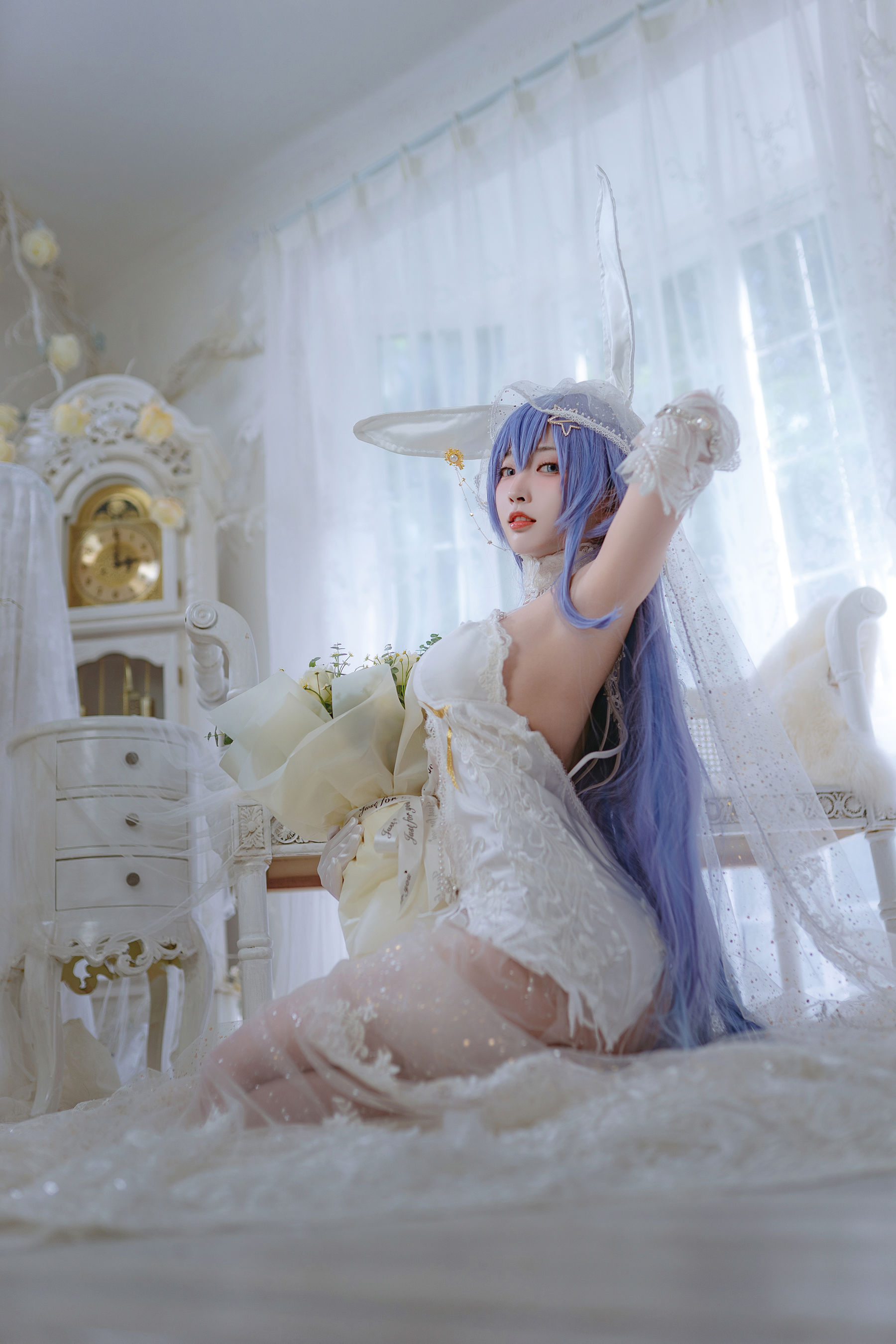 [福利COS] 宫本桜 - 花园花嫁