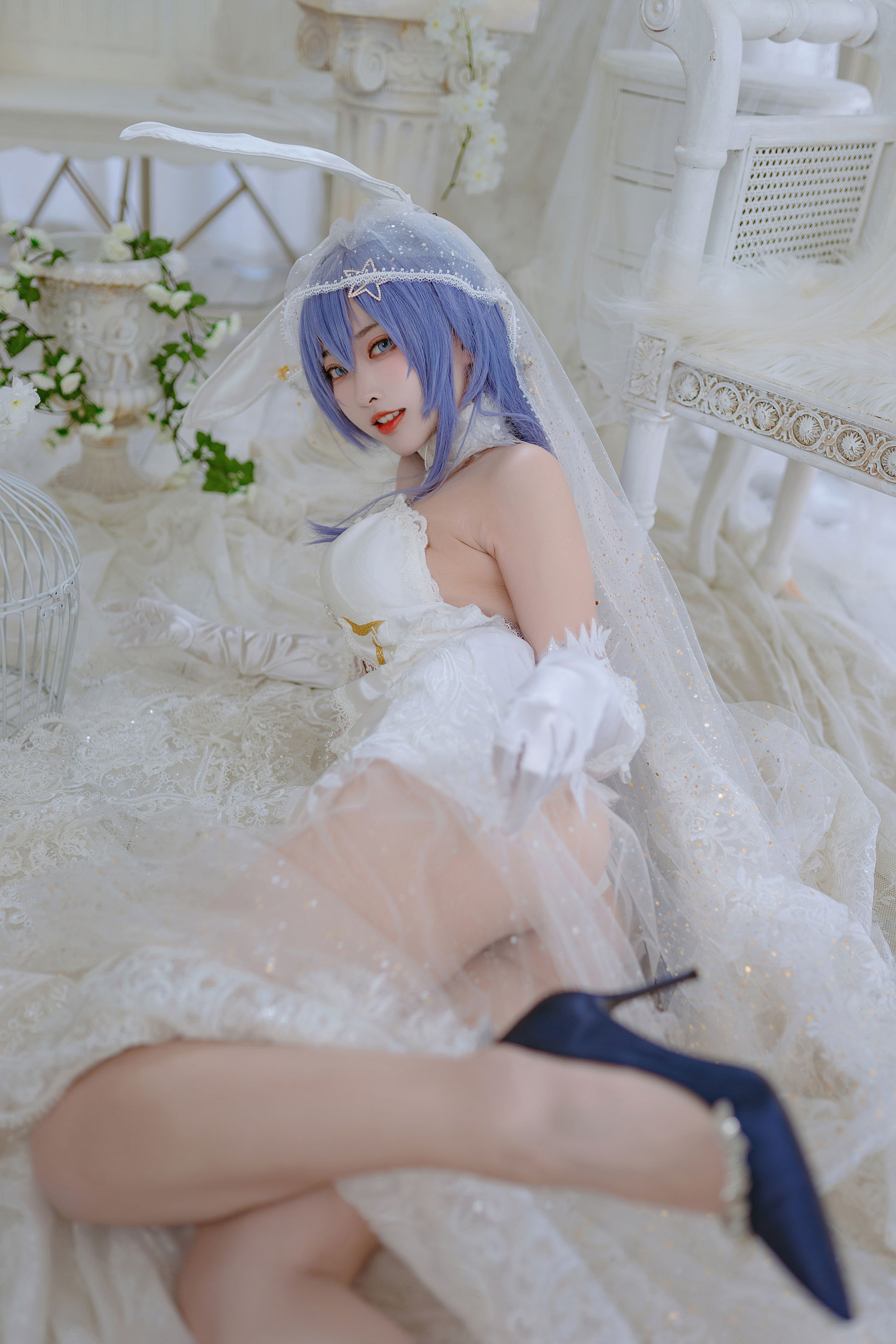 [福利COS] 宫本桜 - 花园花嫁