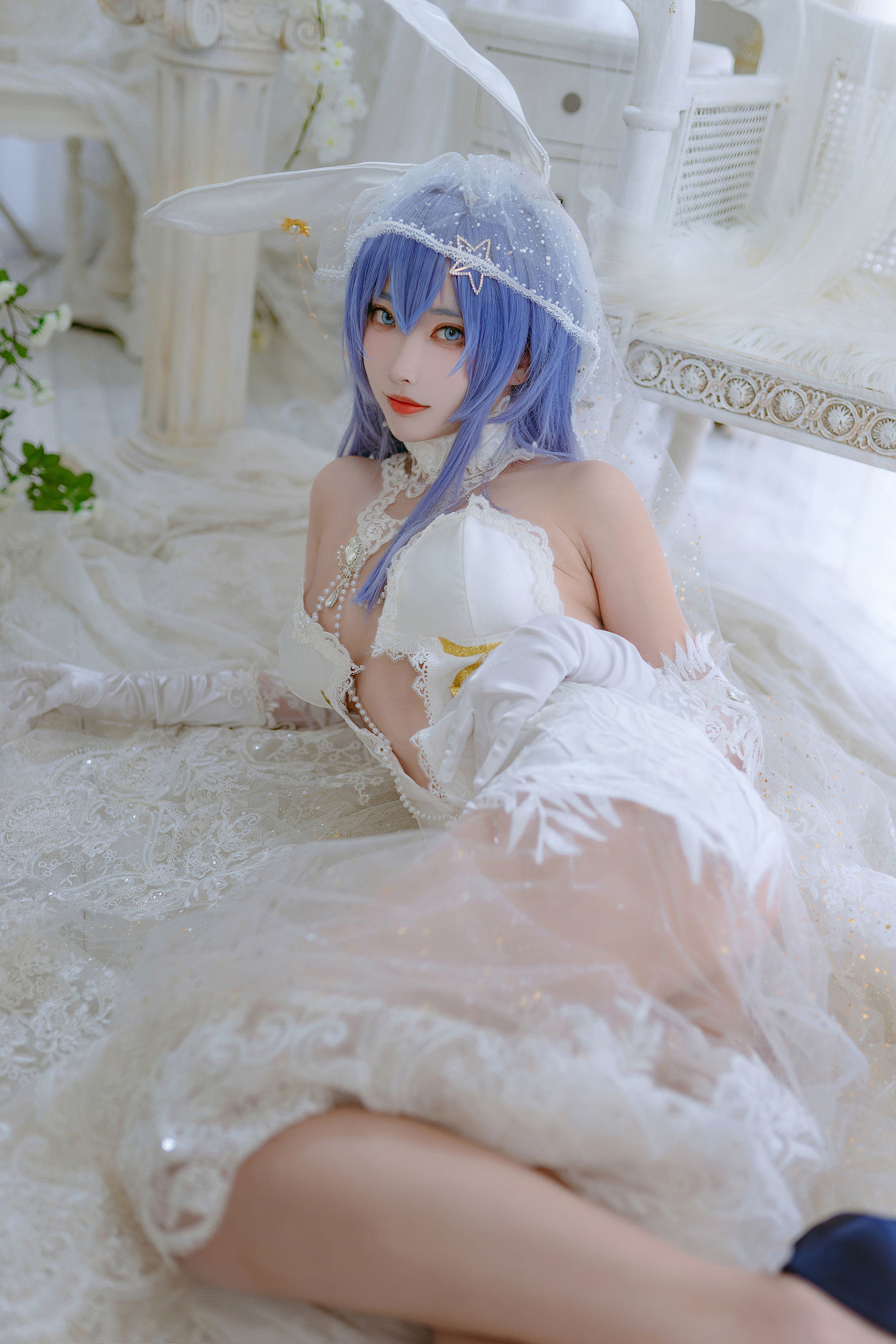 [福利COS] 宫本桜 - 花园花嫁