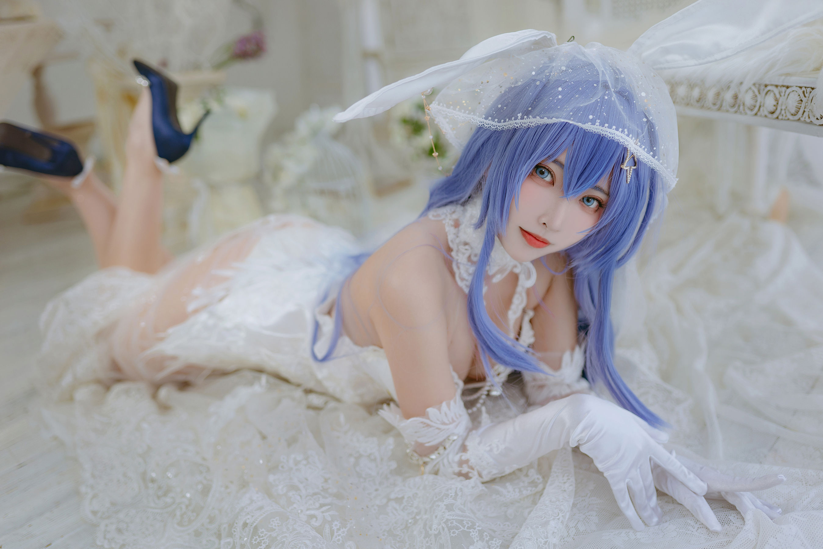 [福利COS] 宫本桜 - 花园花嫁