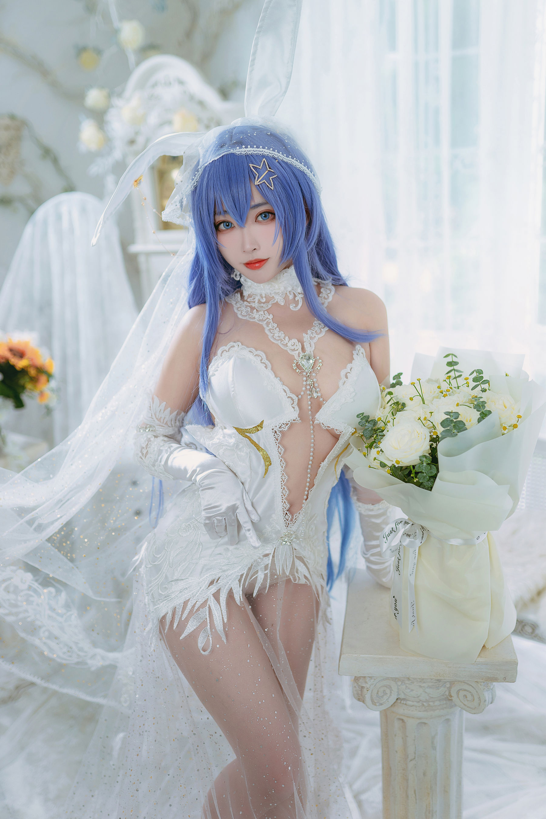 [福利COS] 宫本桜 - 花园花嫁