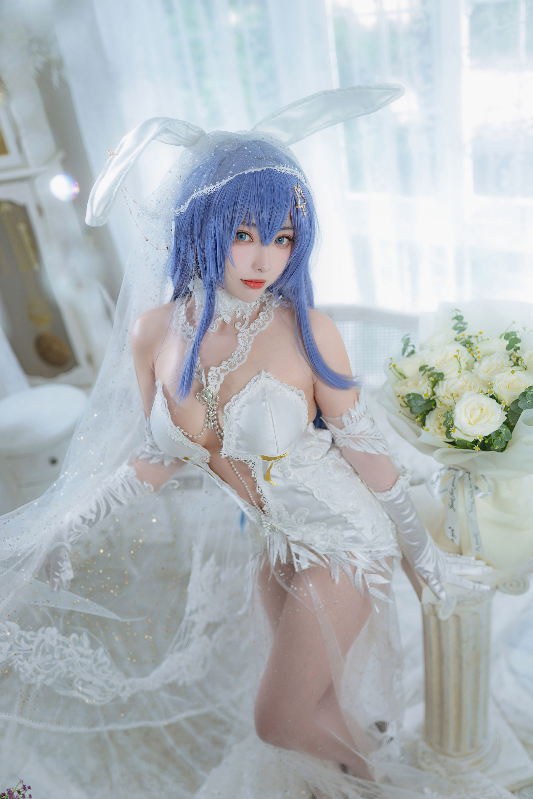 [福利COS] 宫本桜 - 花园花嫁