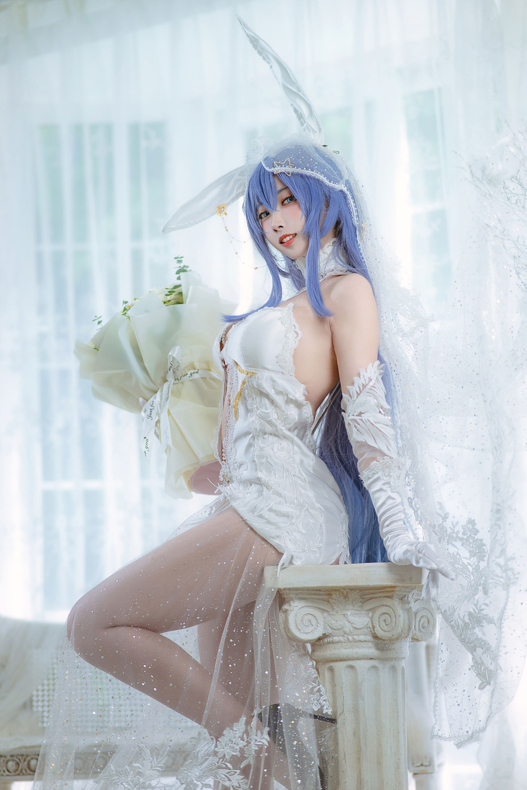 [福利COS] 宫本桜 - 花园花嫁