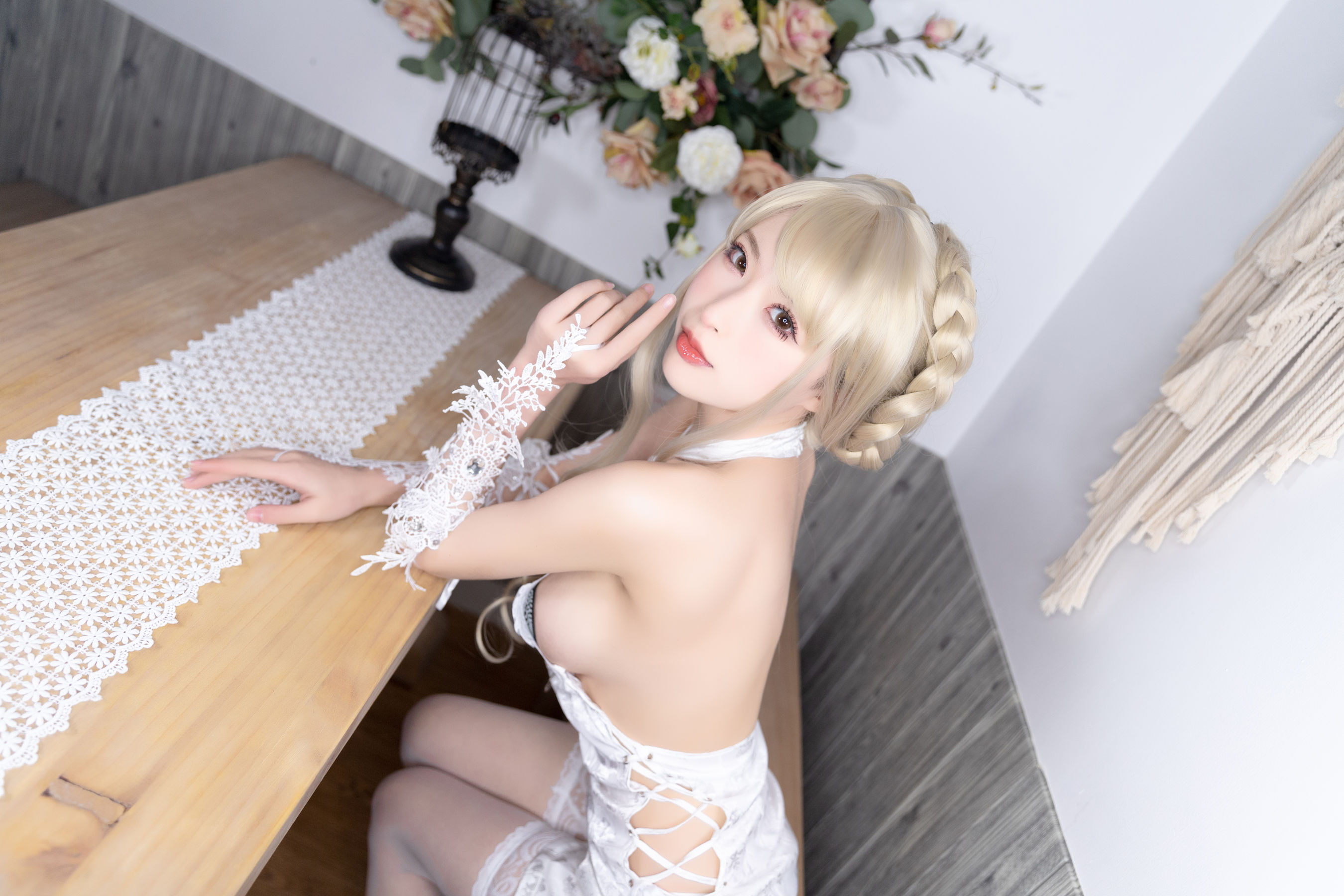 [福利COS] 尤物清水由乃 - 金发旗袍