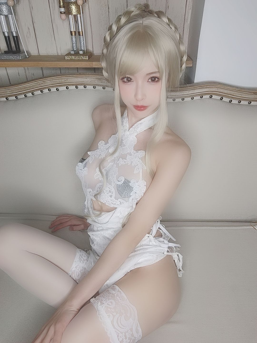 [福利COS] 尤物清水由乃 - 金发旗袍