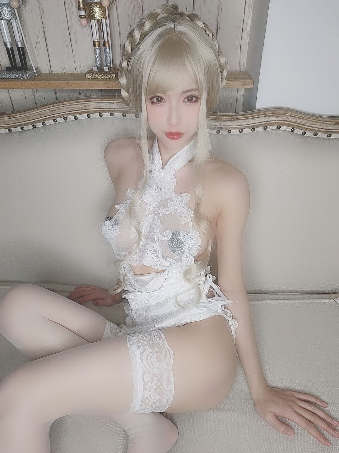 [福利COS] 尤物清水由乃 - 金发旗袍