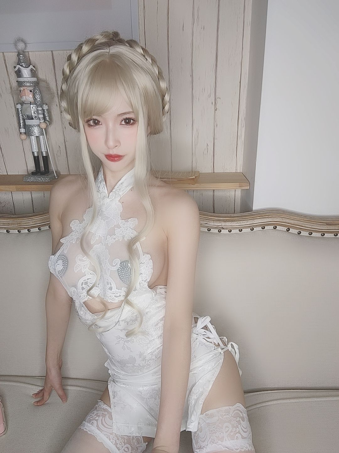 [福利COS] 尤物清水由乃 - 金发旗袍