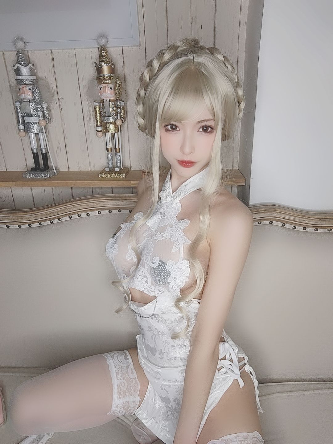 [福利COS] 尤物清水由乃 - 金发旗袍