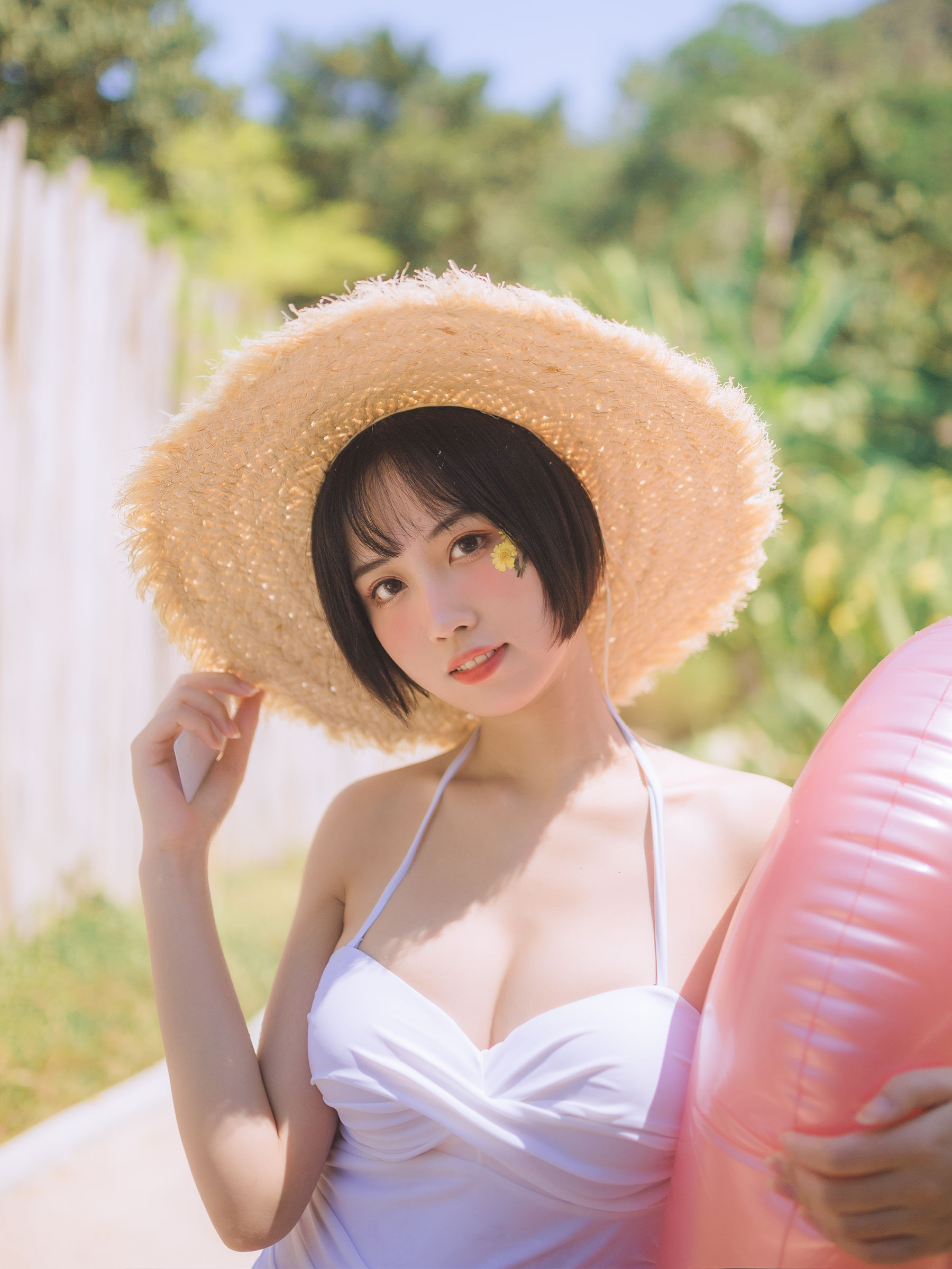 [福利COS] 次元少女念雪ww - 白色泳衣