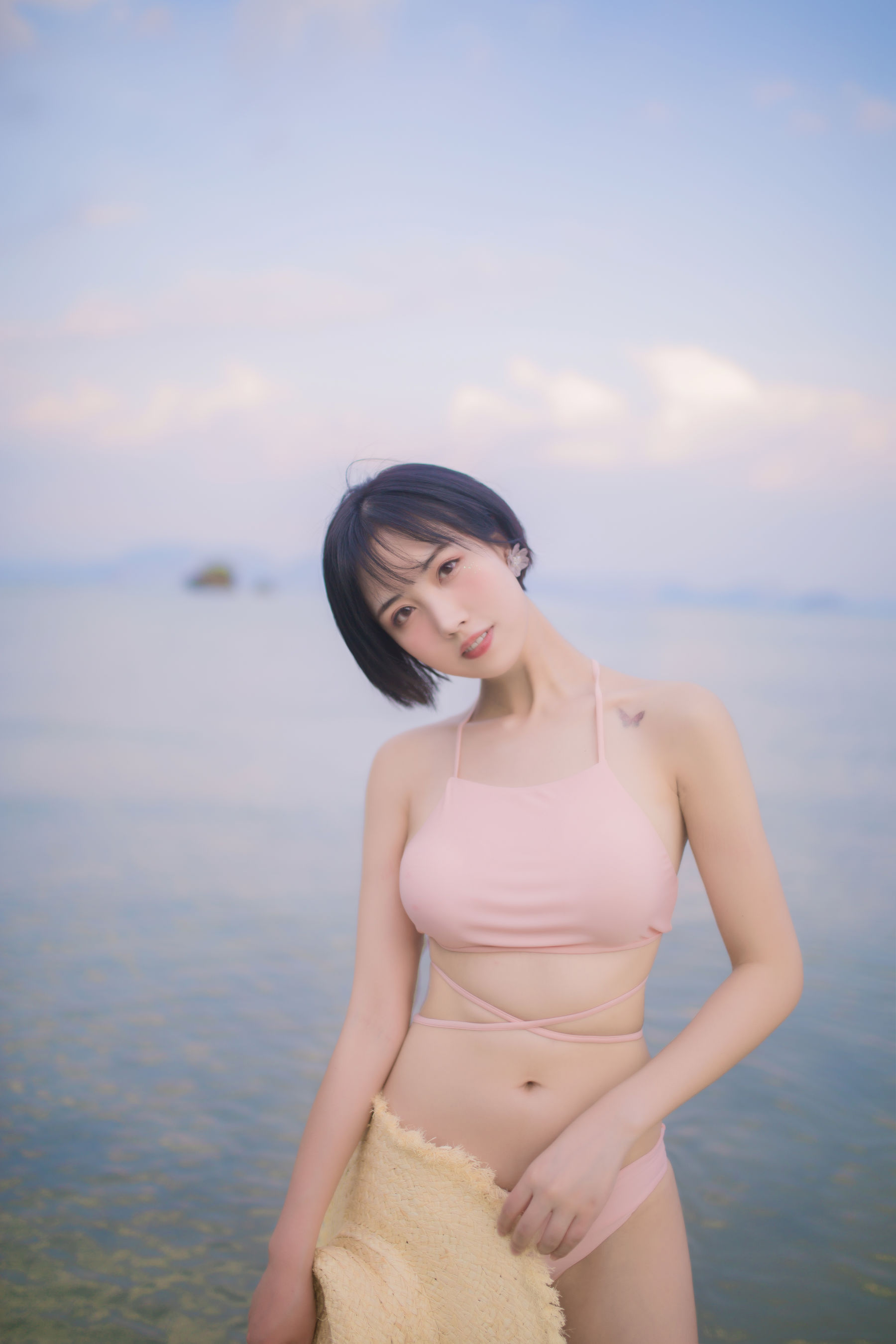 [福利COS] 次元少女念雪ww - 粉色泳衣