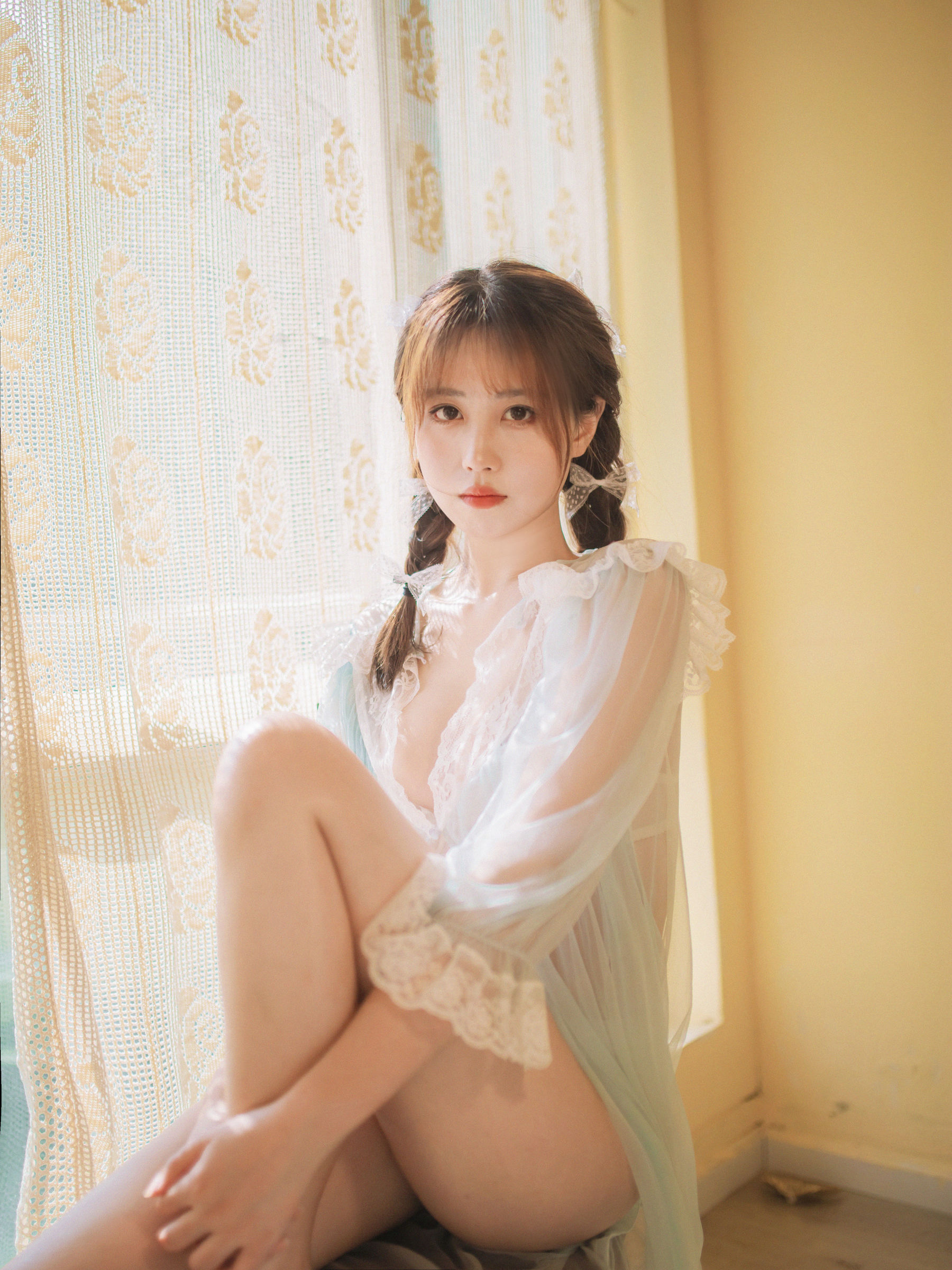 [福利COS] 次元少女念雪ww - 蓝纱衣