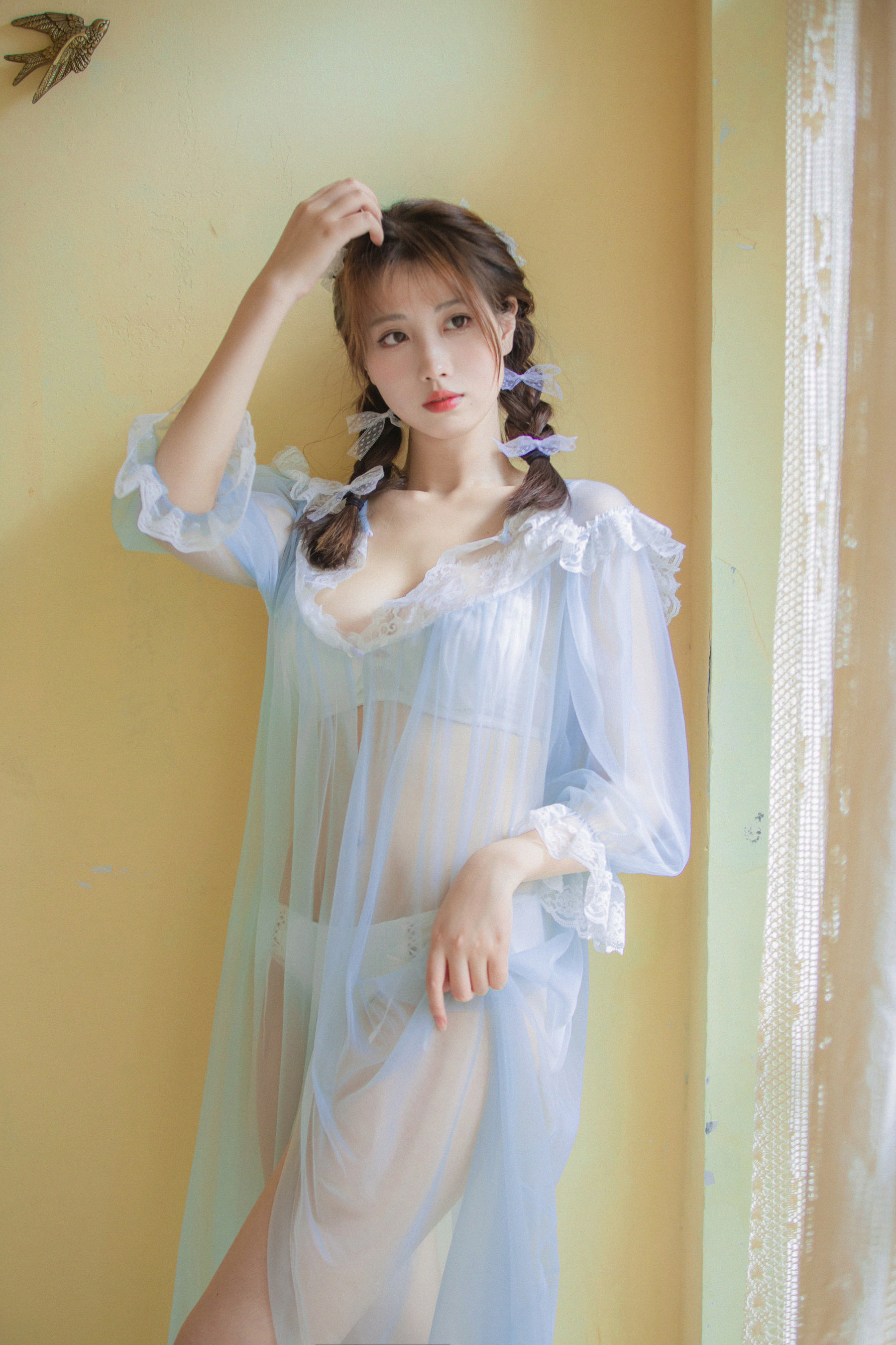 [福利COS] 次元少女念雪ww - 蓝纱衣