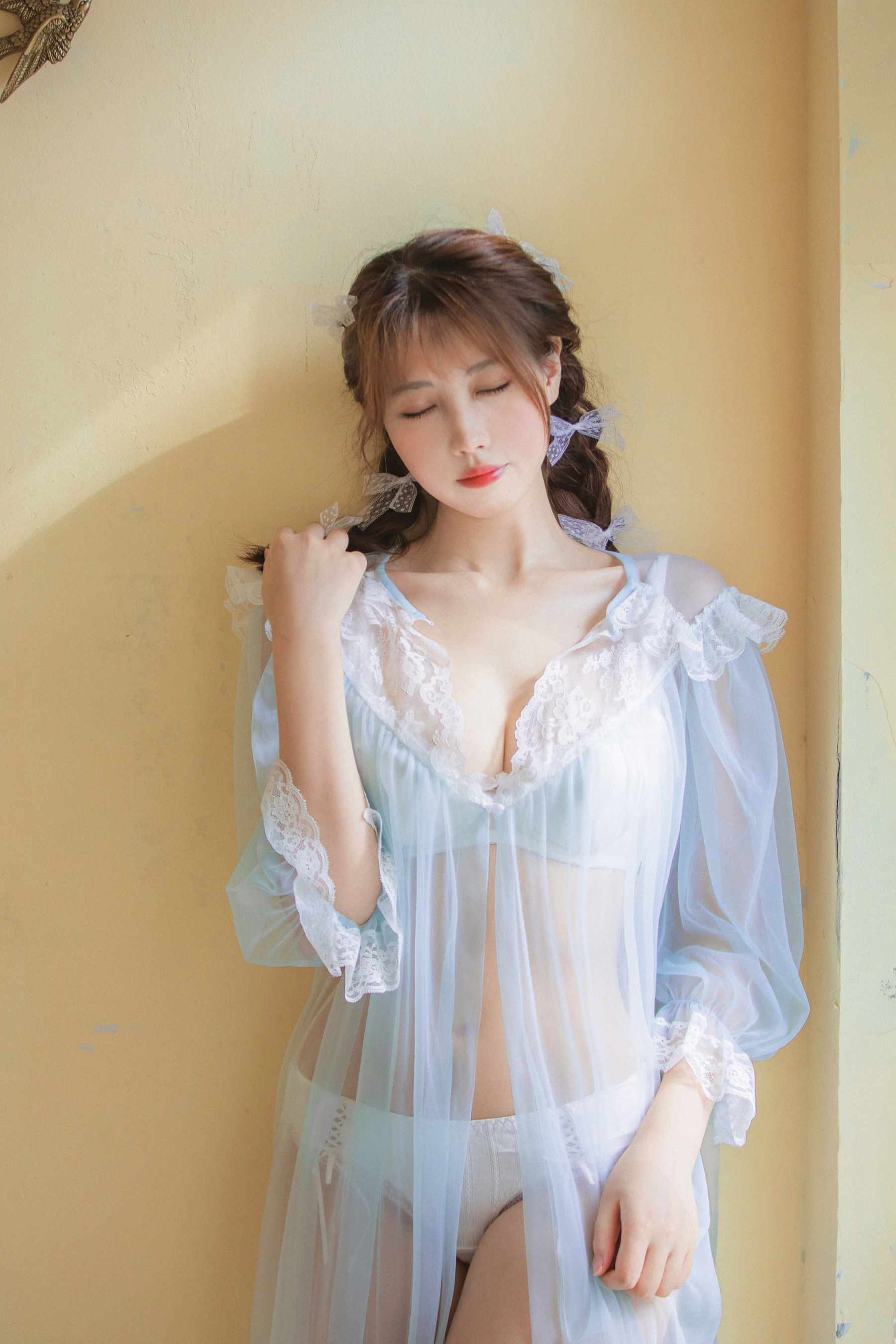 [福利COS] 次元少女念雪ww - 蓝纱衣