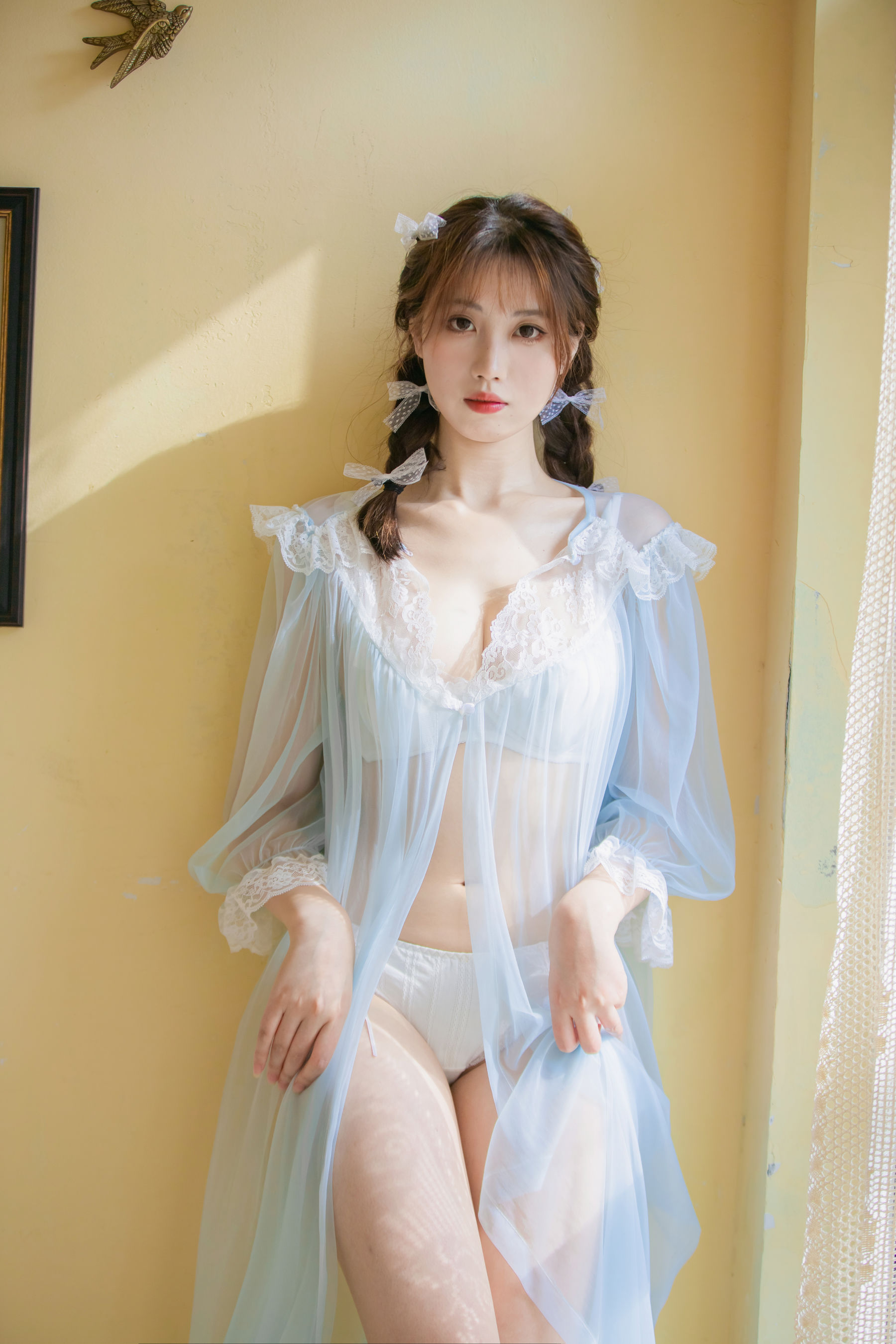 [福利COS] 次元少女念雪ww - 蓝纱衣