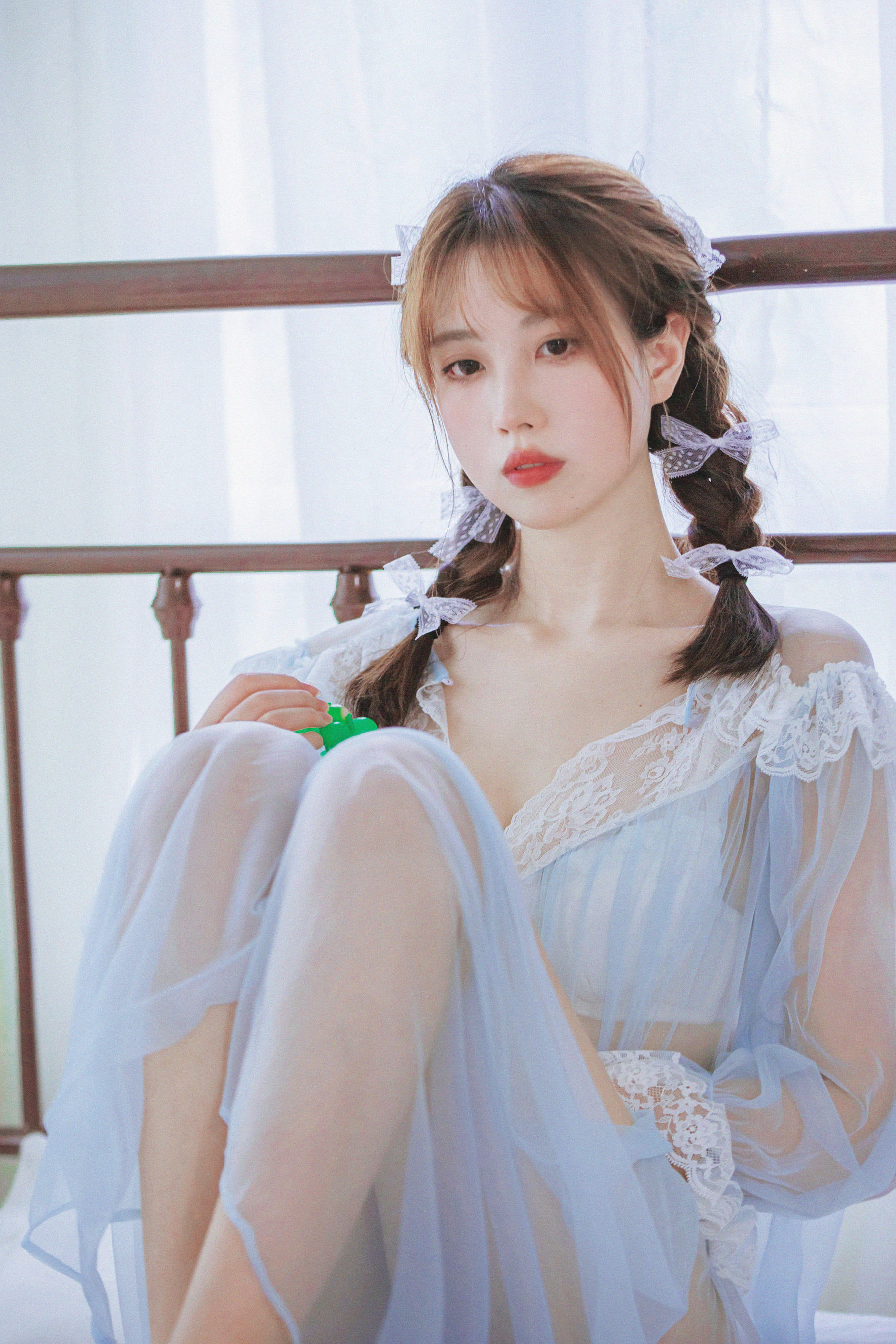 [福利COS] 次元少女念雪ww - 蓝纱衣
