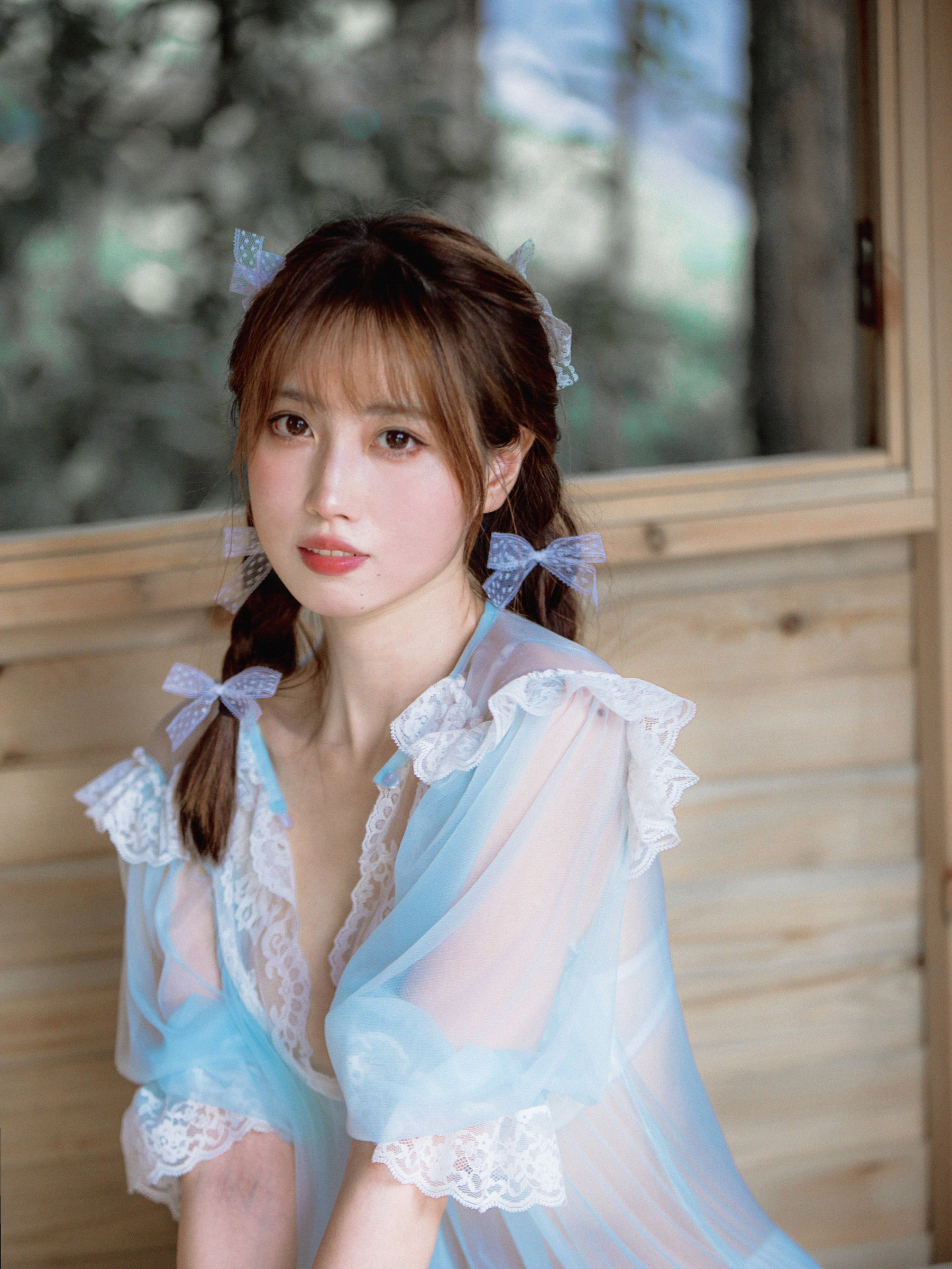[福利COS] 次元少女念雪ww - 蓝纱衣