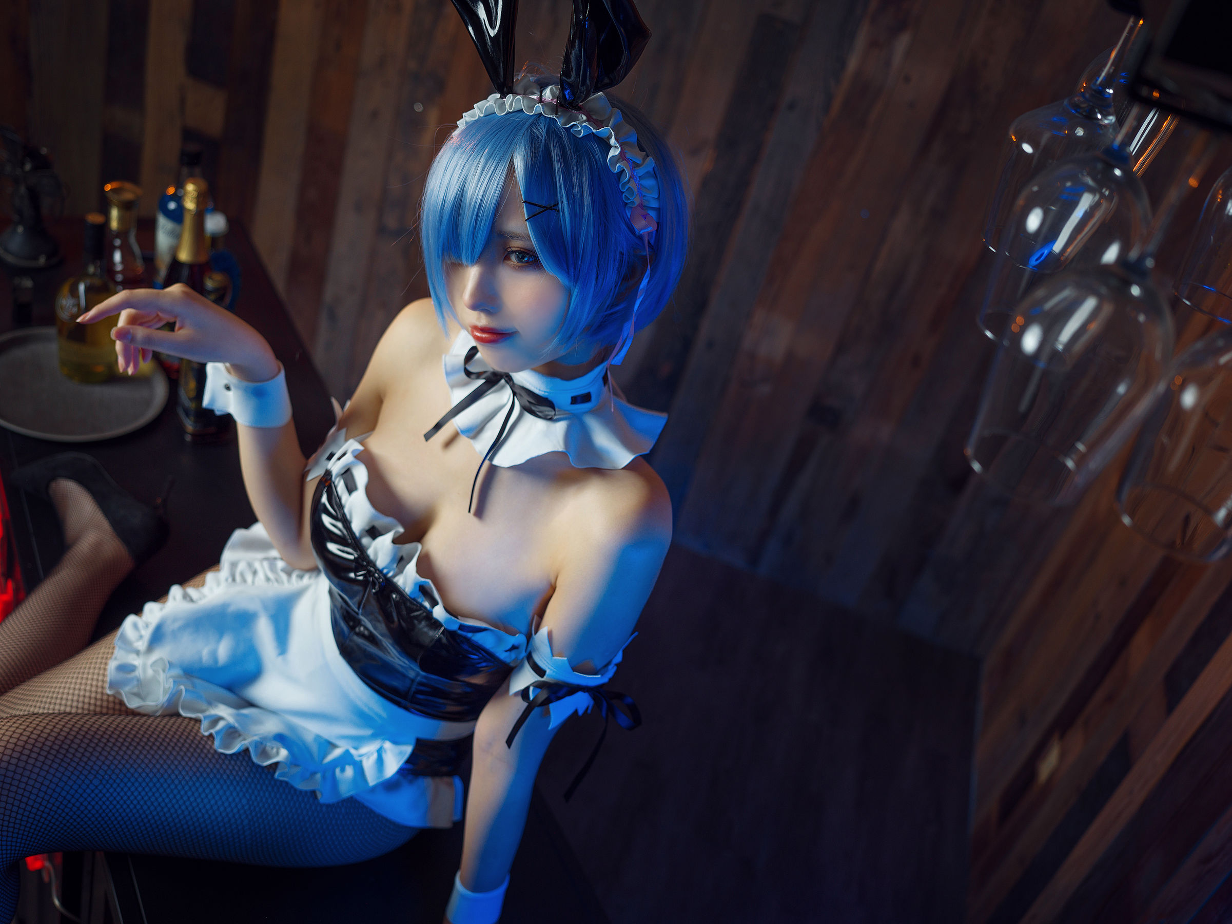 [福利COS] 次元少女念雪ww - 蕾姆兔女郎