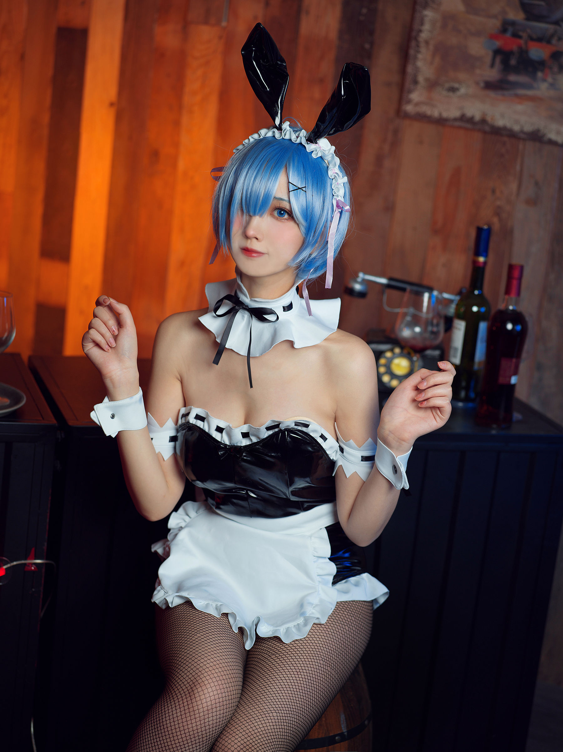 [福利COS] 次元少女念雪ww - 蕾姆兔女郎