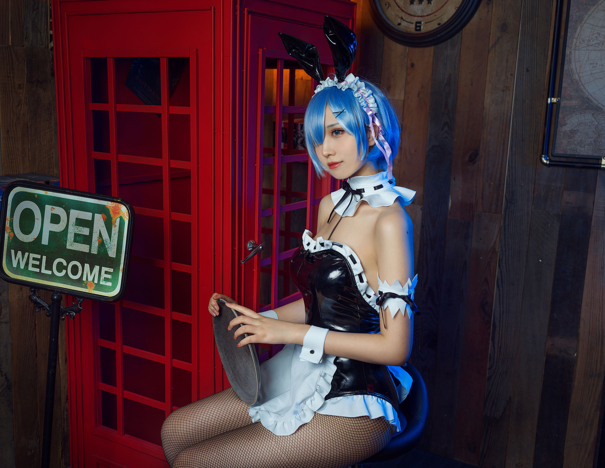 [福利COS] 次元少女念雪ww - 蕾姆兔女郎
