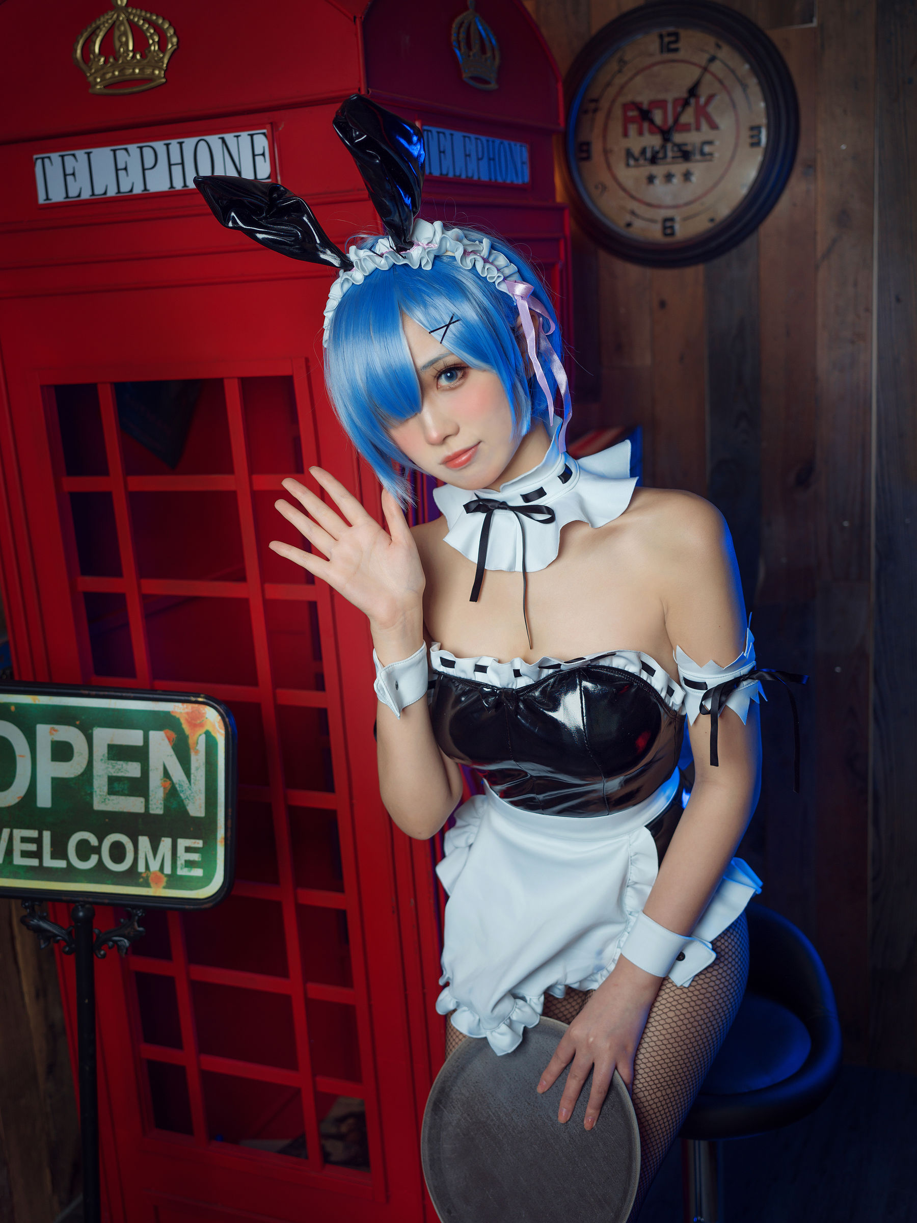[福利COS] 次元少女念雪ww - 蕾姆兔女郎