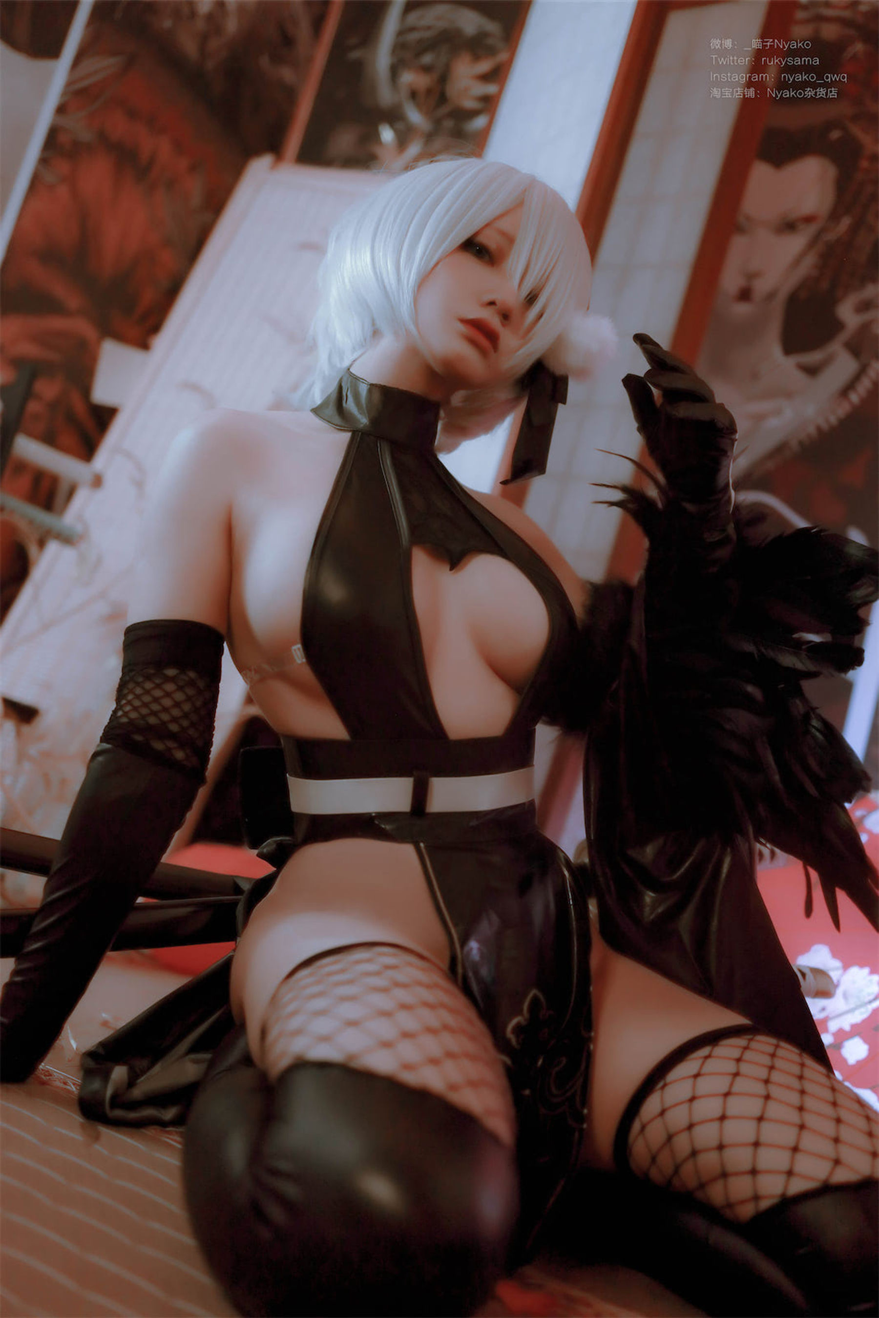 [福利COS] 萌妹子Nyako喵子 - 2B同人旗袍