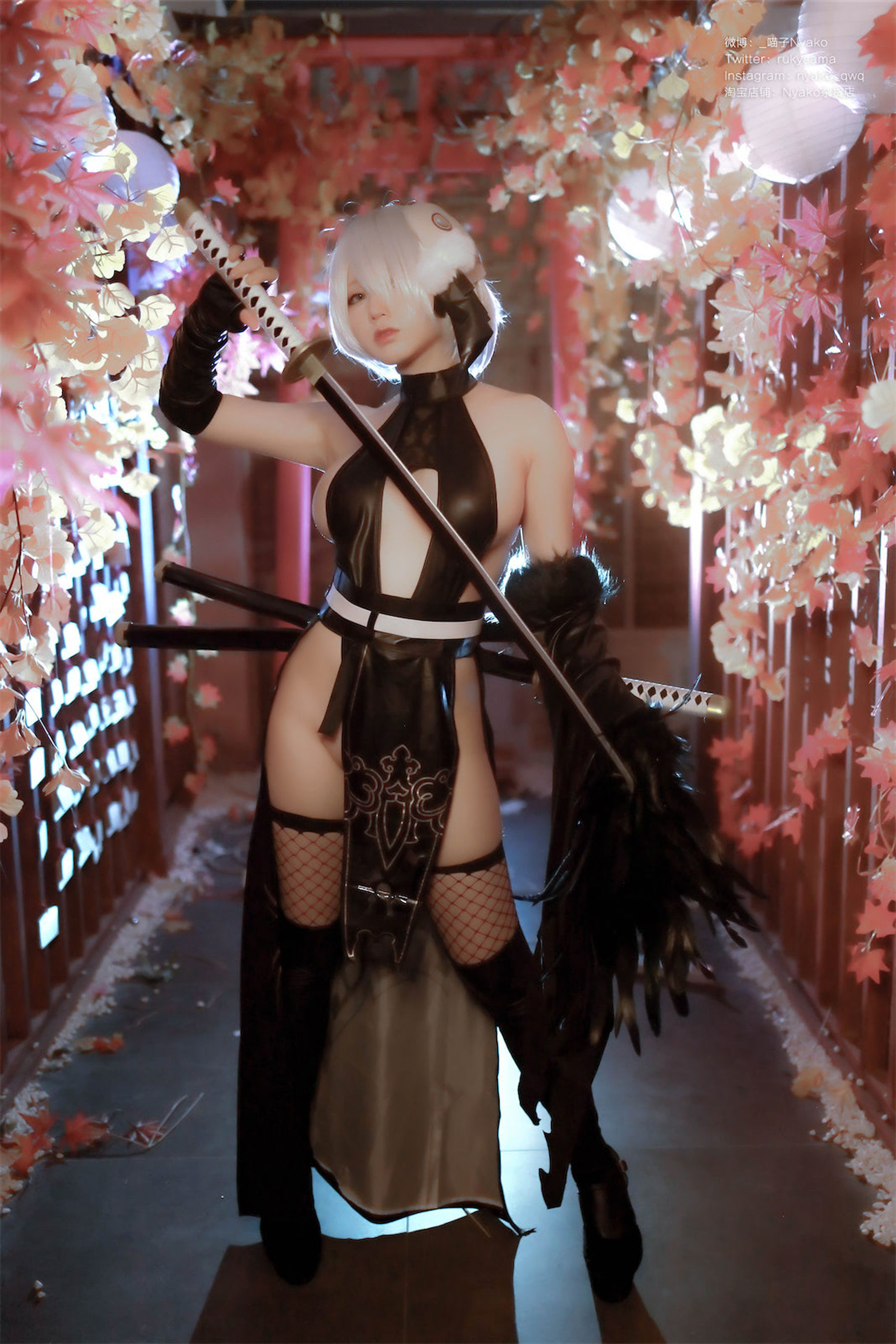 [福利COS] 萌妹子Nyako喵子 - 2B同人旗袍