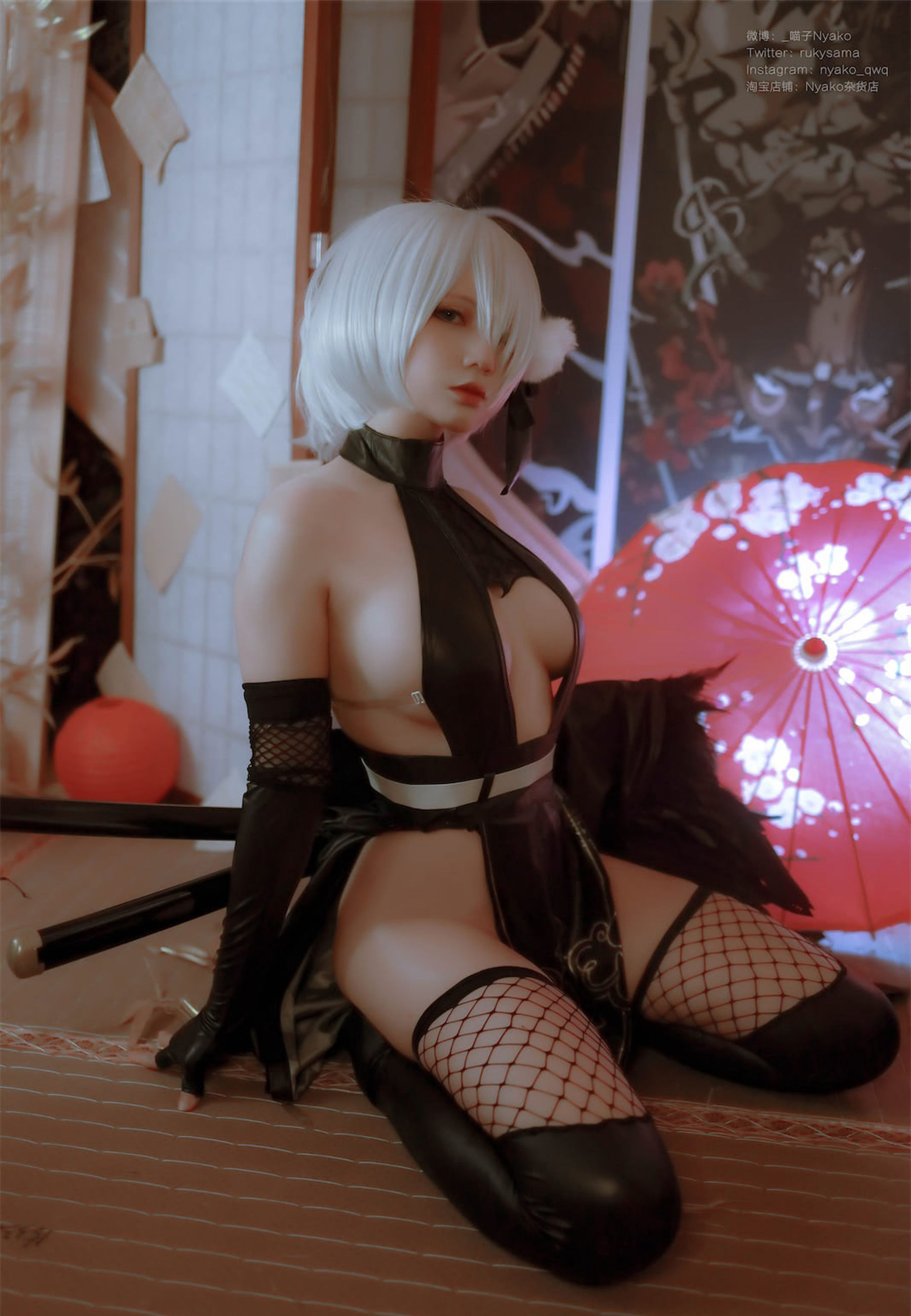 [福利COS] 萌妹子Nyako喵子 - 2B同人旗袍