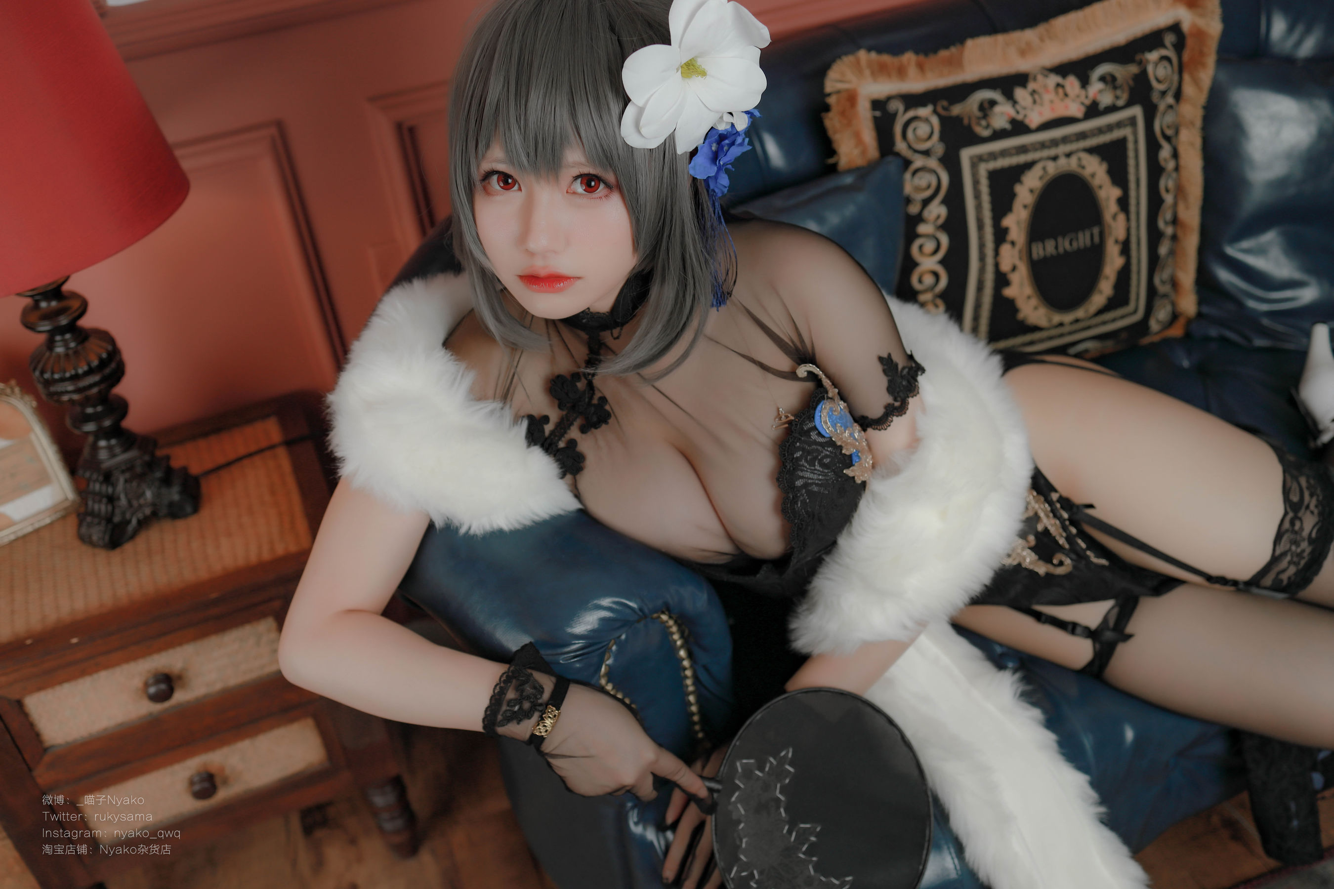 [福利COS] 萌妹子Nyako喵子 - 路易九世旗袍