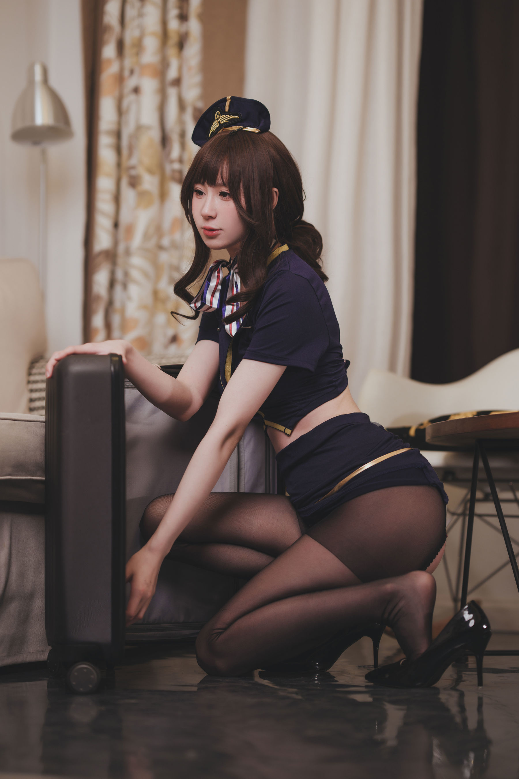 [福利COS] 西园寺南歌写真 - 空姐