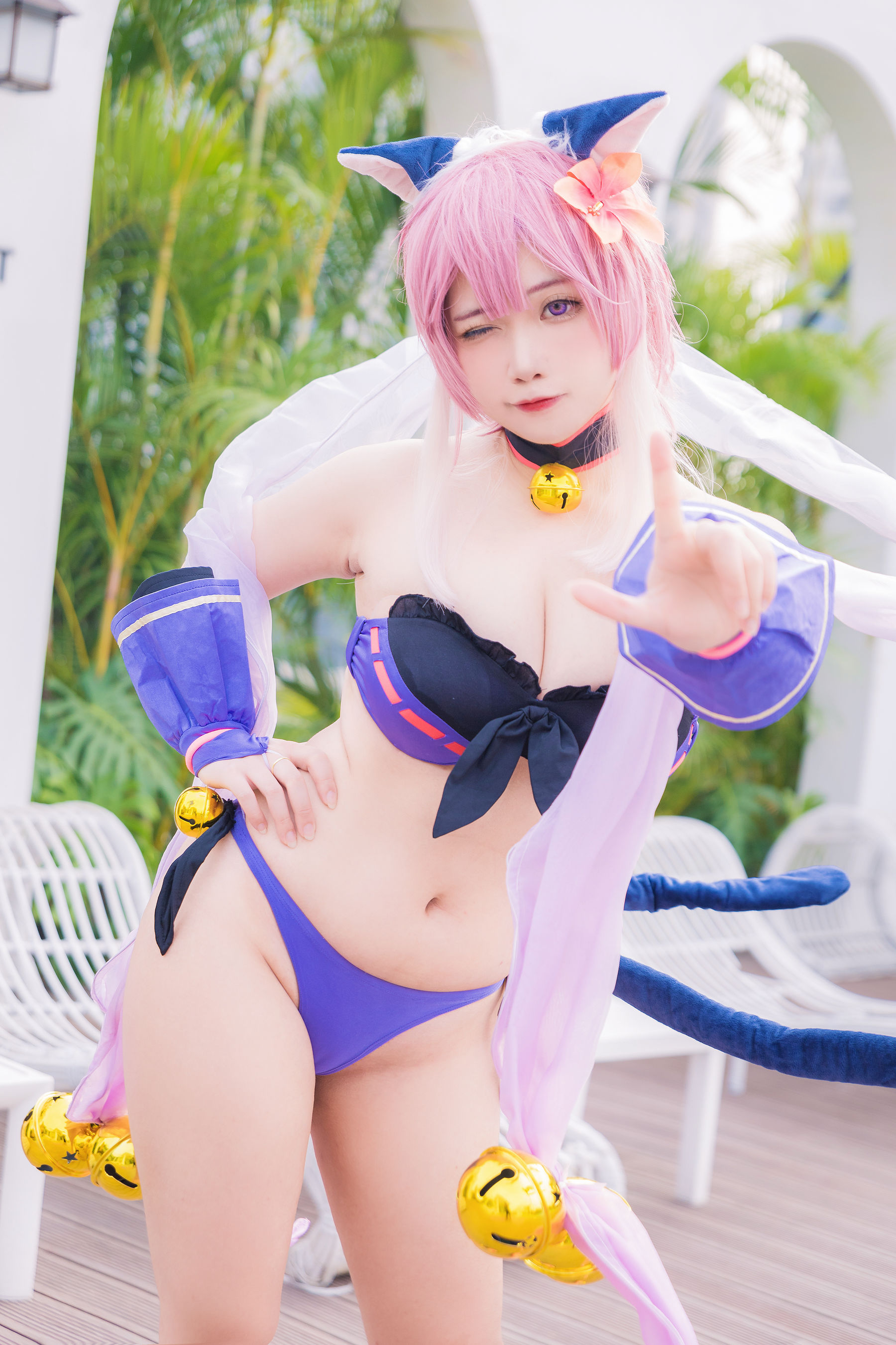[福利COS] 贞子蜜桃 - 九月舰长 宮坂珠希泳装