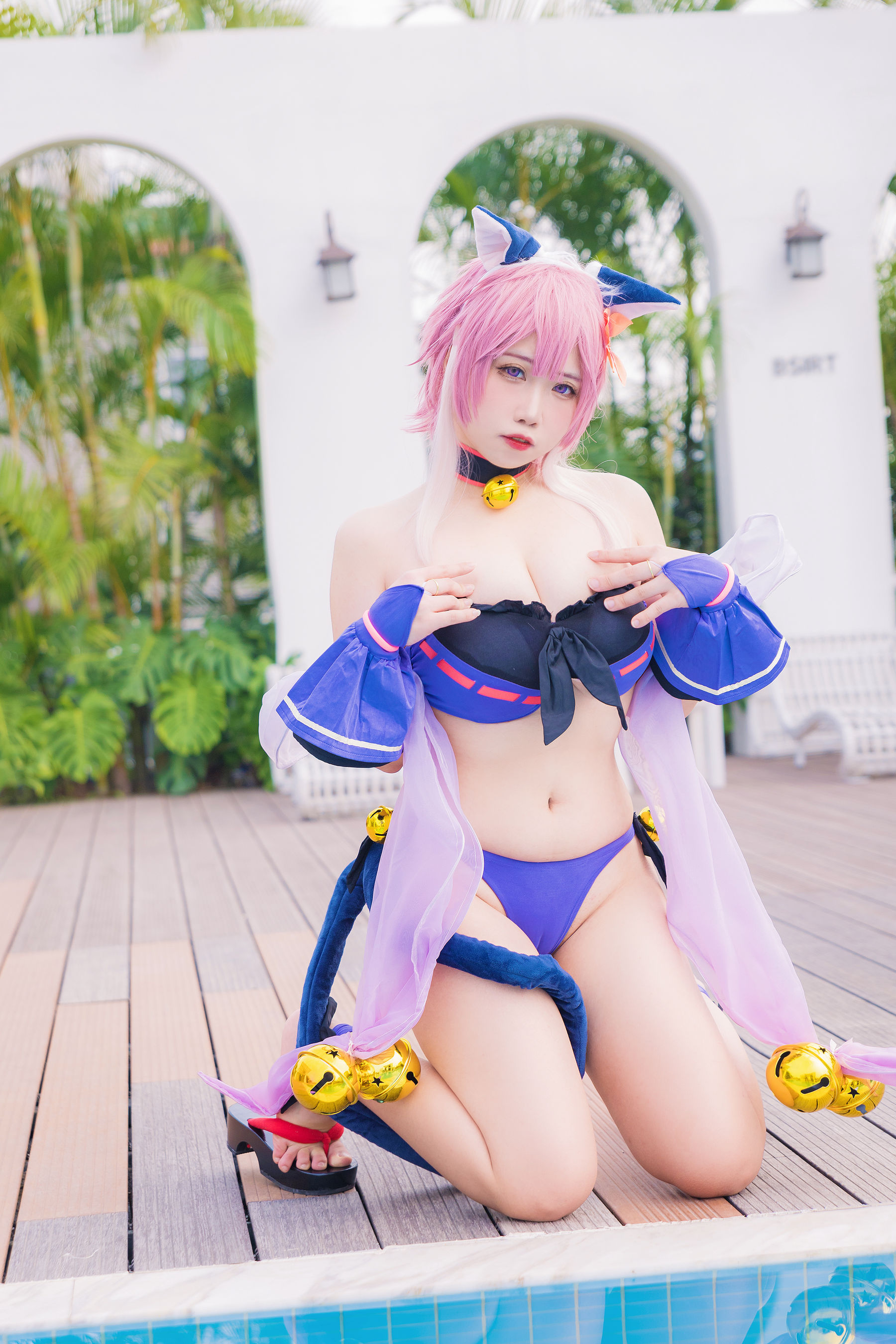 [福利COS] 贞子蜜桃 - 九月舰长 宮坂珠希泳装