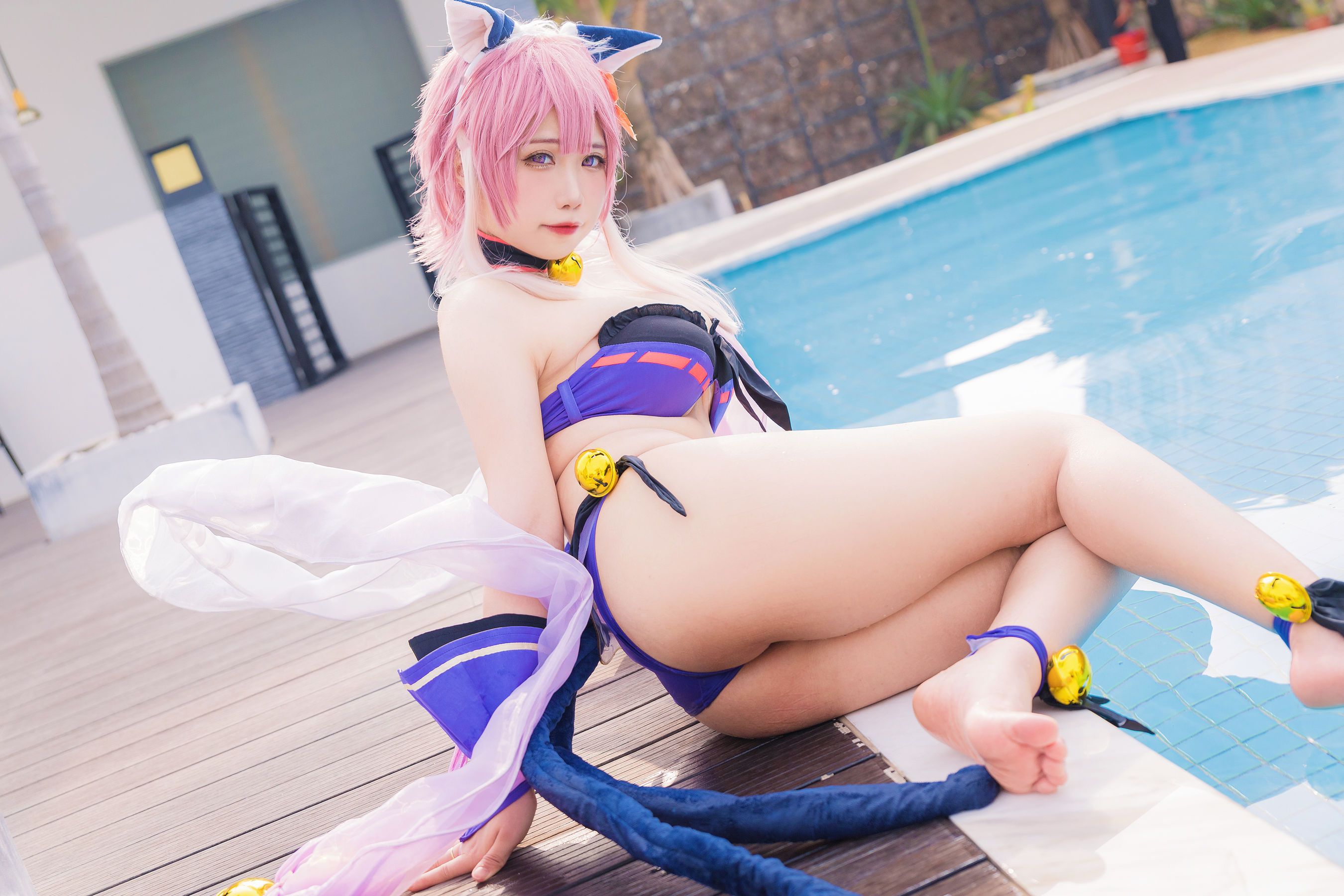[福利COS] 贞子蜜桃 - 九月舰长 宮坂珠希泳装
