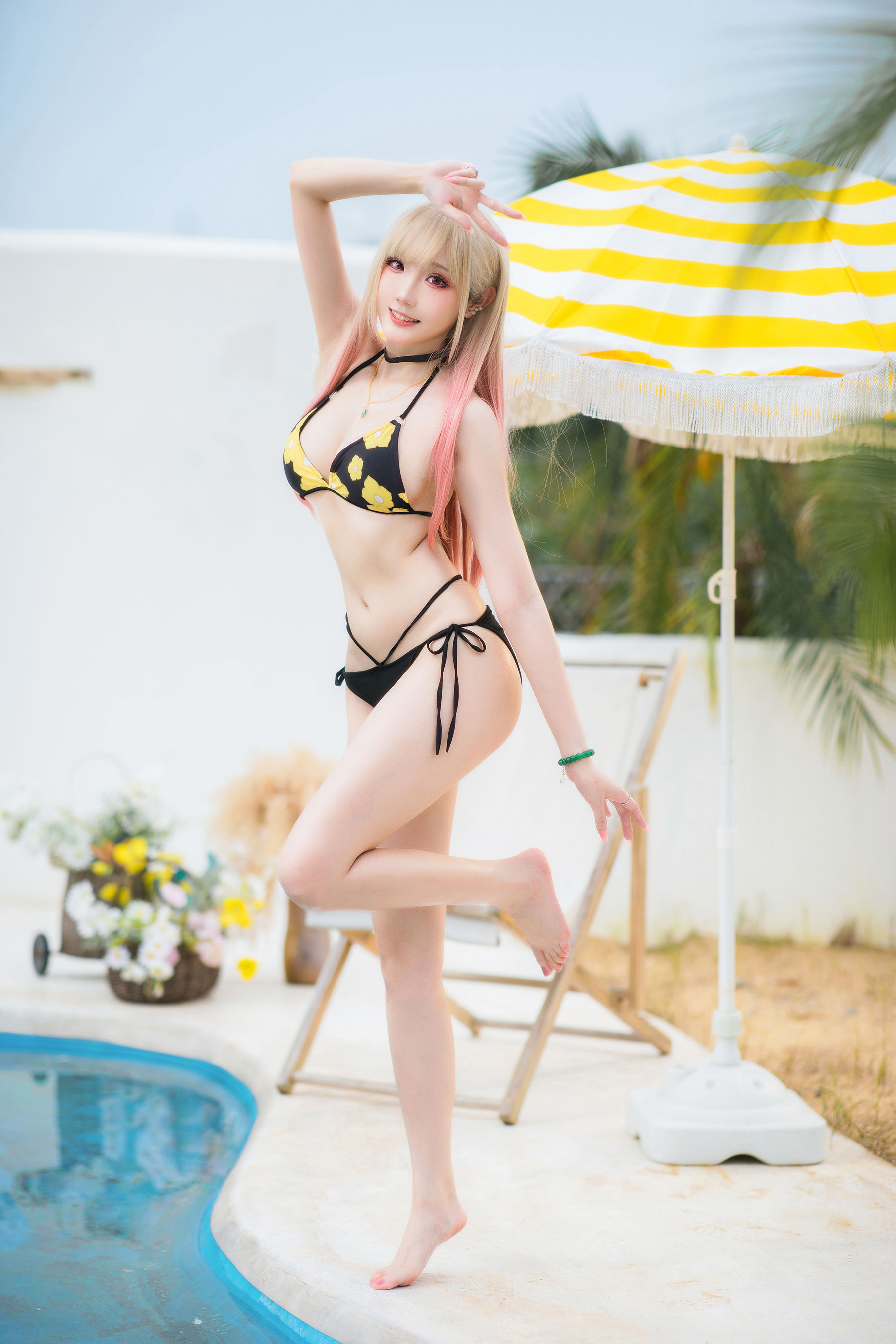 [福利COS] Coser瓜希酱福利 - 喜多川海梦泳装