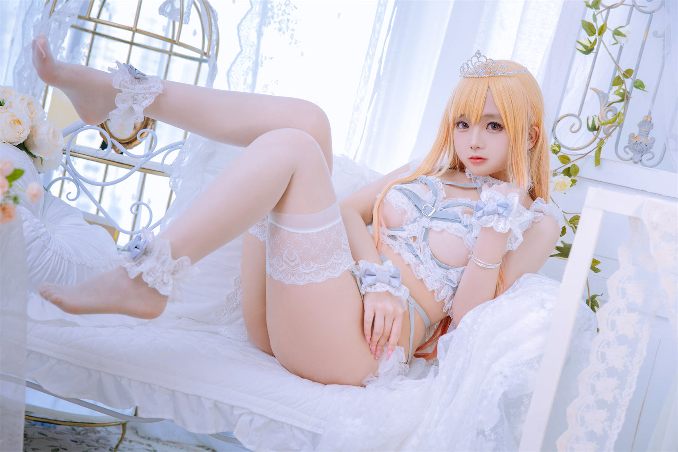 [福利COS] Cosplay日奈娇 - 喜多川海梦 花嫁