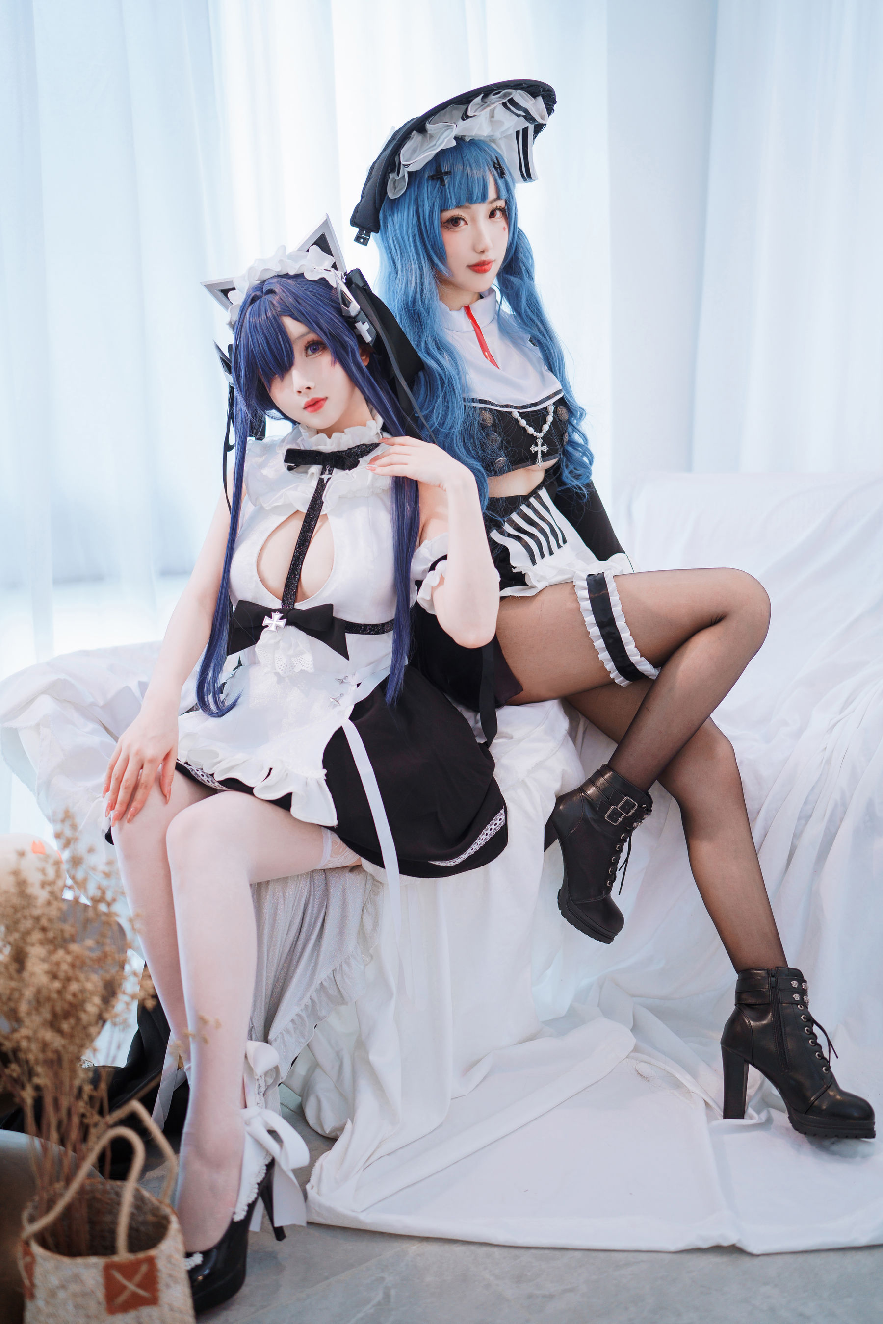 [福利COS] COS福利rioko凉凉子(肉扣热热子) - 奥古斯特 女仆装