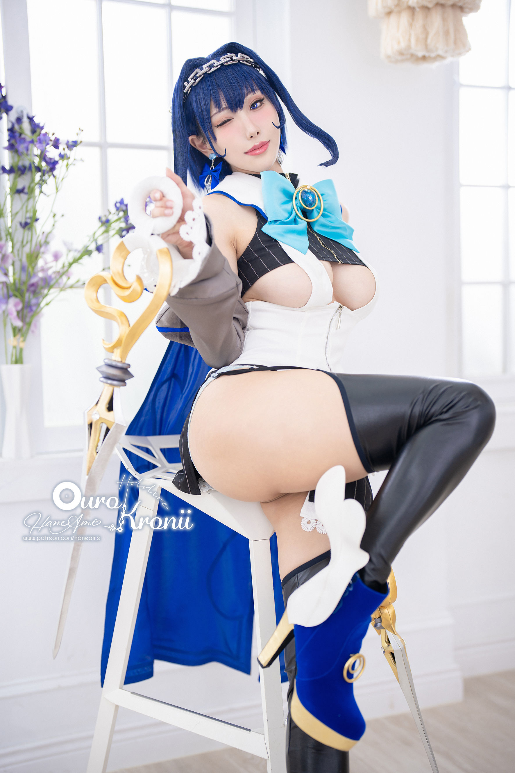 [福利COS] Hane Ame 雨波写真 - Hololive Kronii 時間 Offical