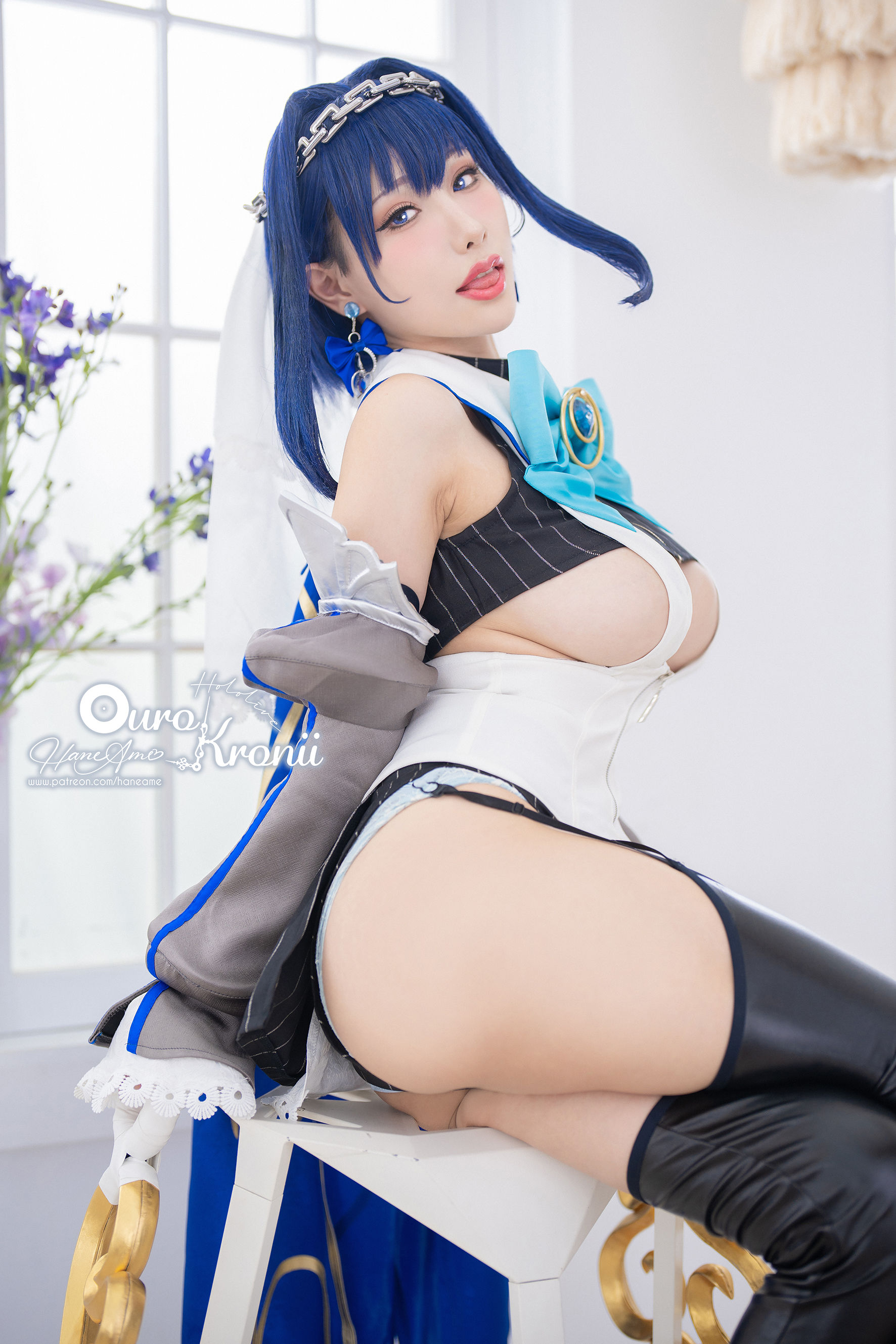 [福利COS] Hane Ame 雨波写真 - Hololive Kronii 時間 Offical