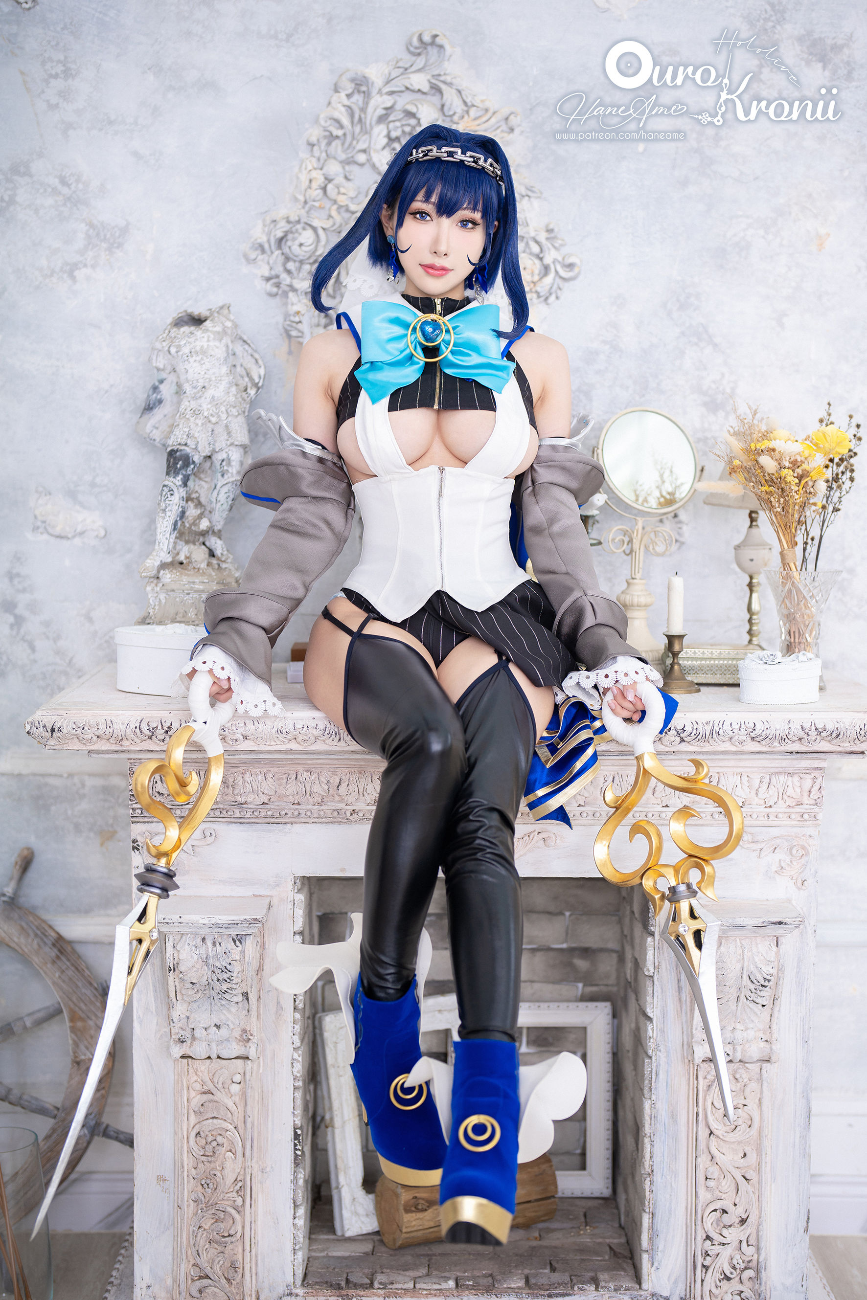 [福利COS] Hane Ame 雨波写真 - Hololive Kronii 時間 Offical
