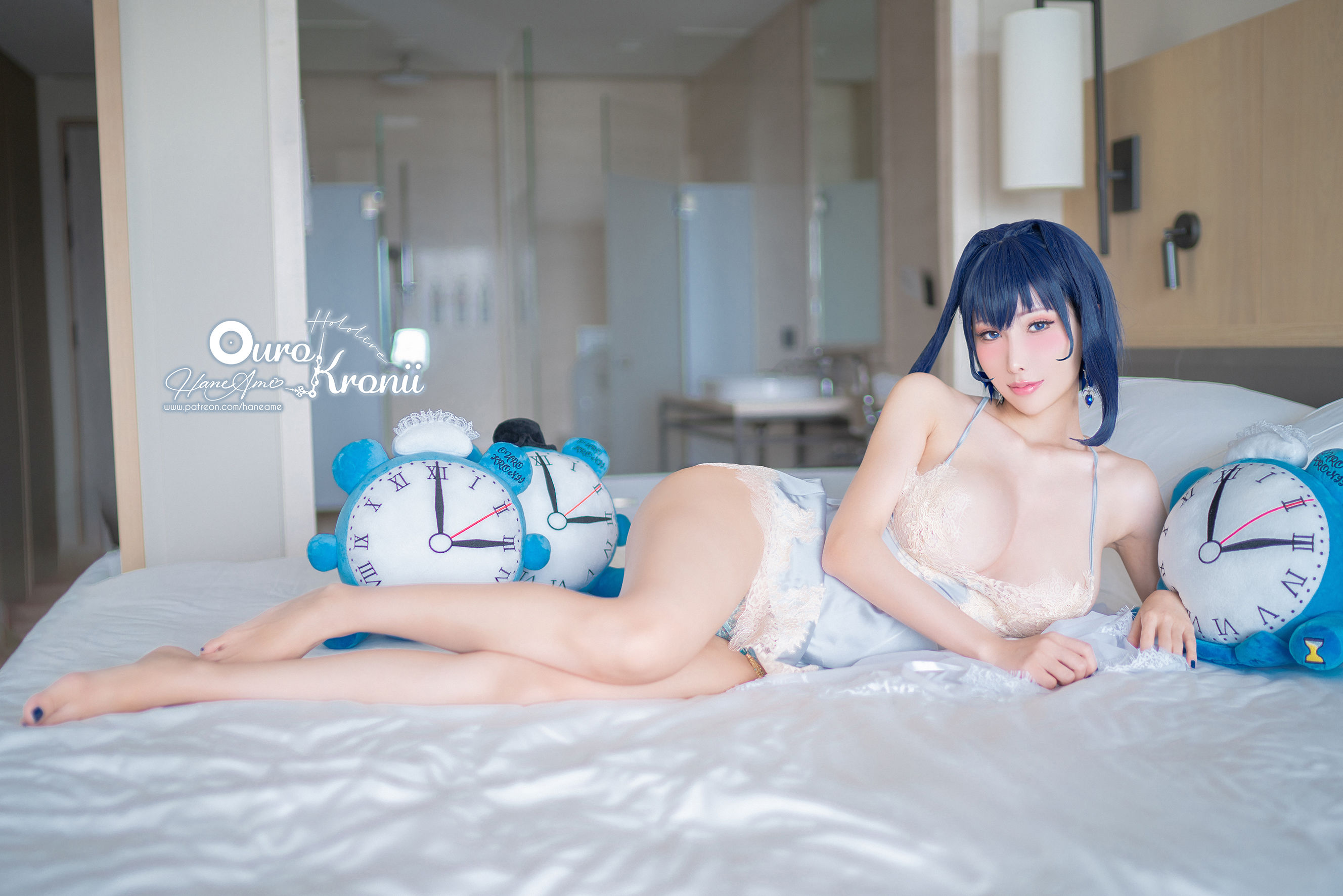 [福利COS] Hane Ame 雨波写真 - Hololive Kronii 時間 Pajama
