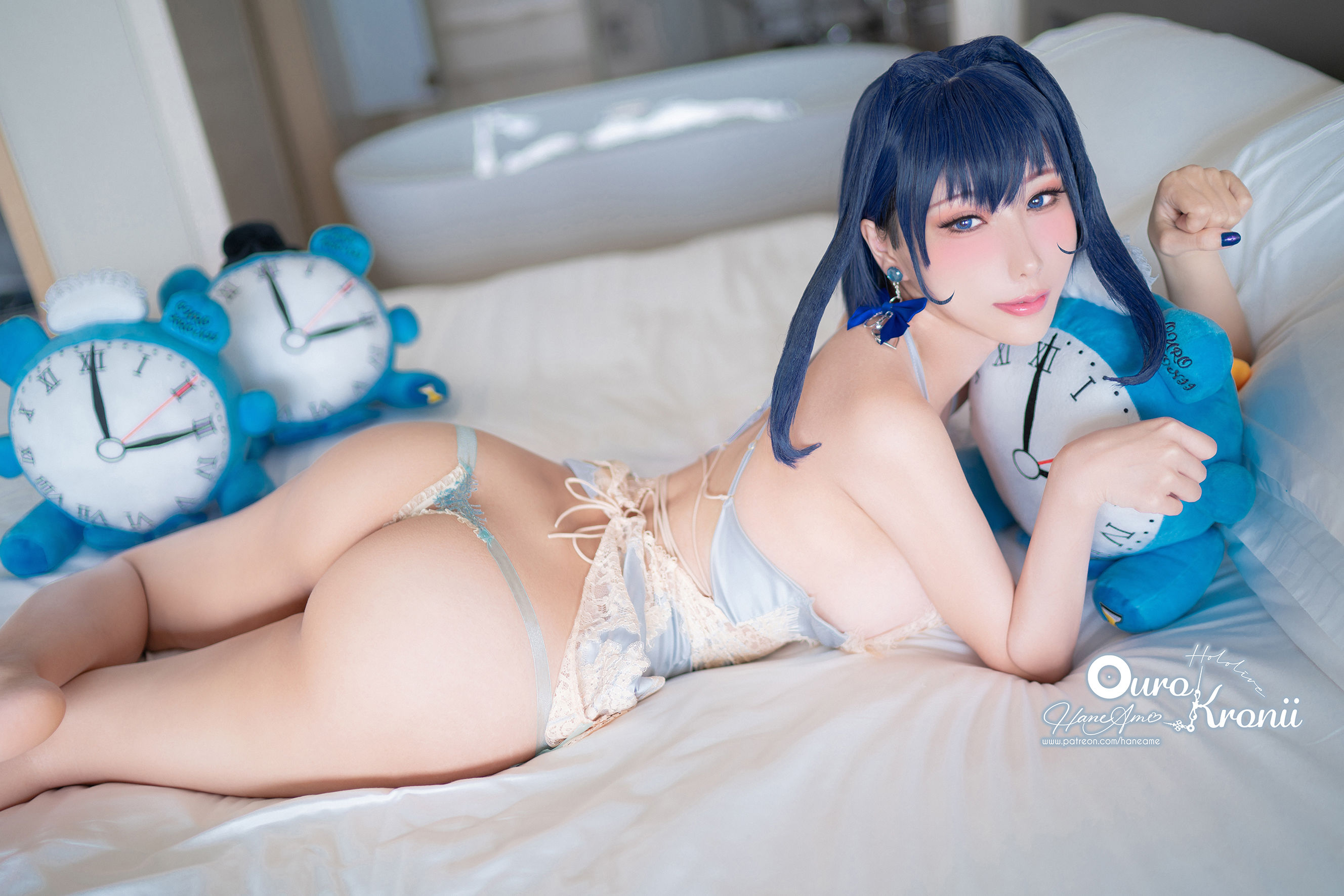 [福利COS] Hane Ame 雨波写真 - Hololive Kronii 時間 Pajama