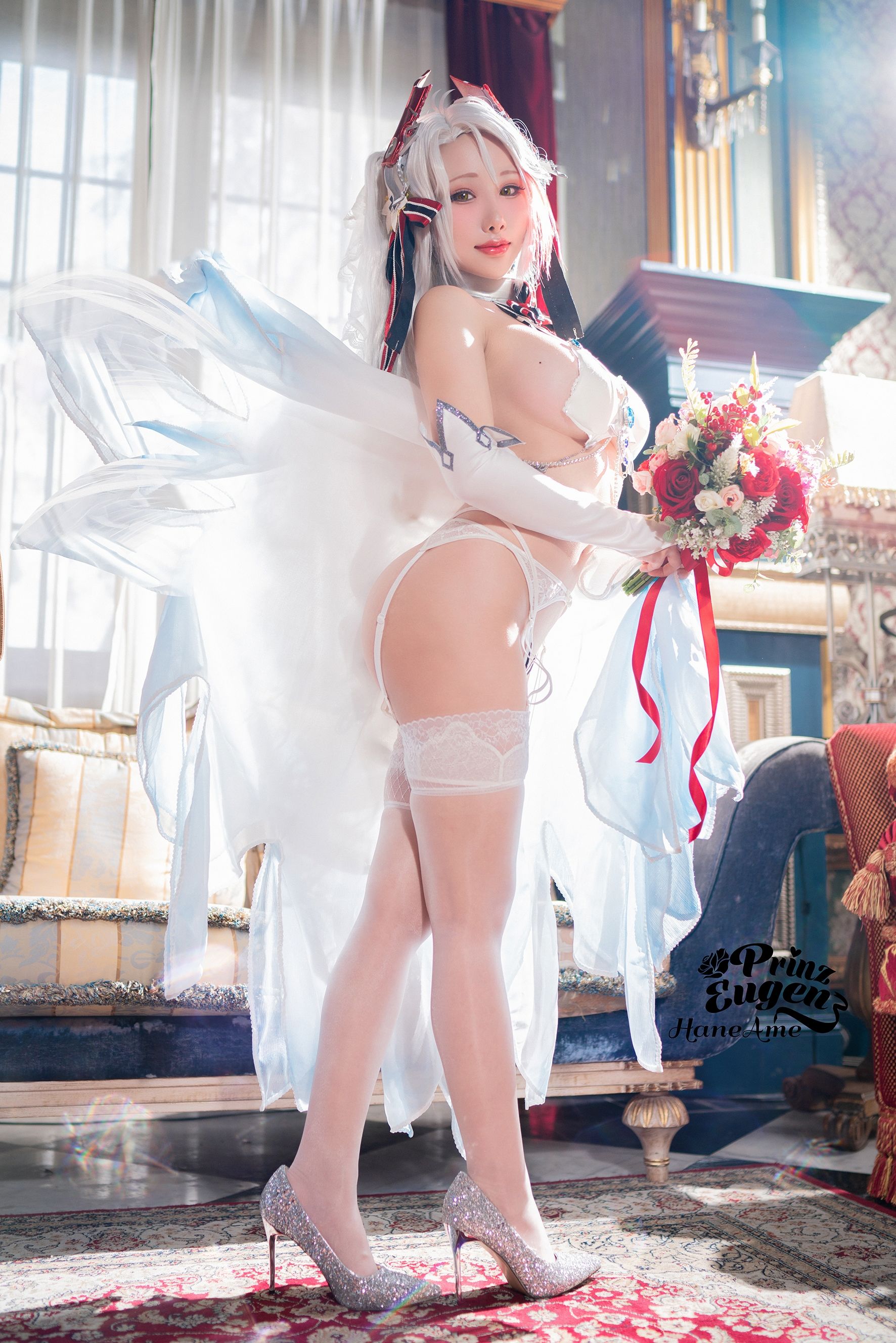 [福利COS] Hane Ame 雨波写真 - 欧根亲王 婚纱