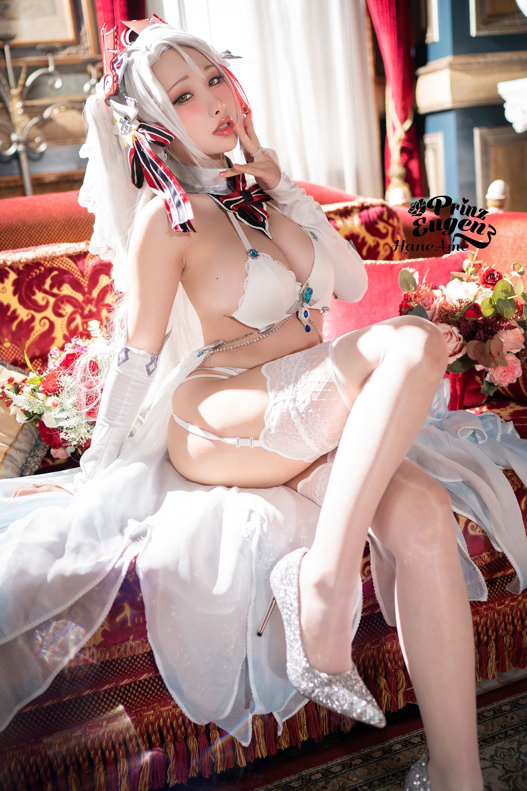 [福利COS] Hane Ame 雨波写真 - 欧根亲王 婚纱