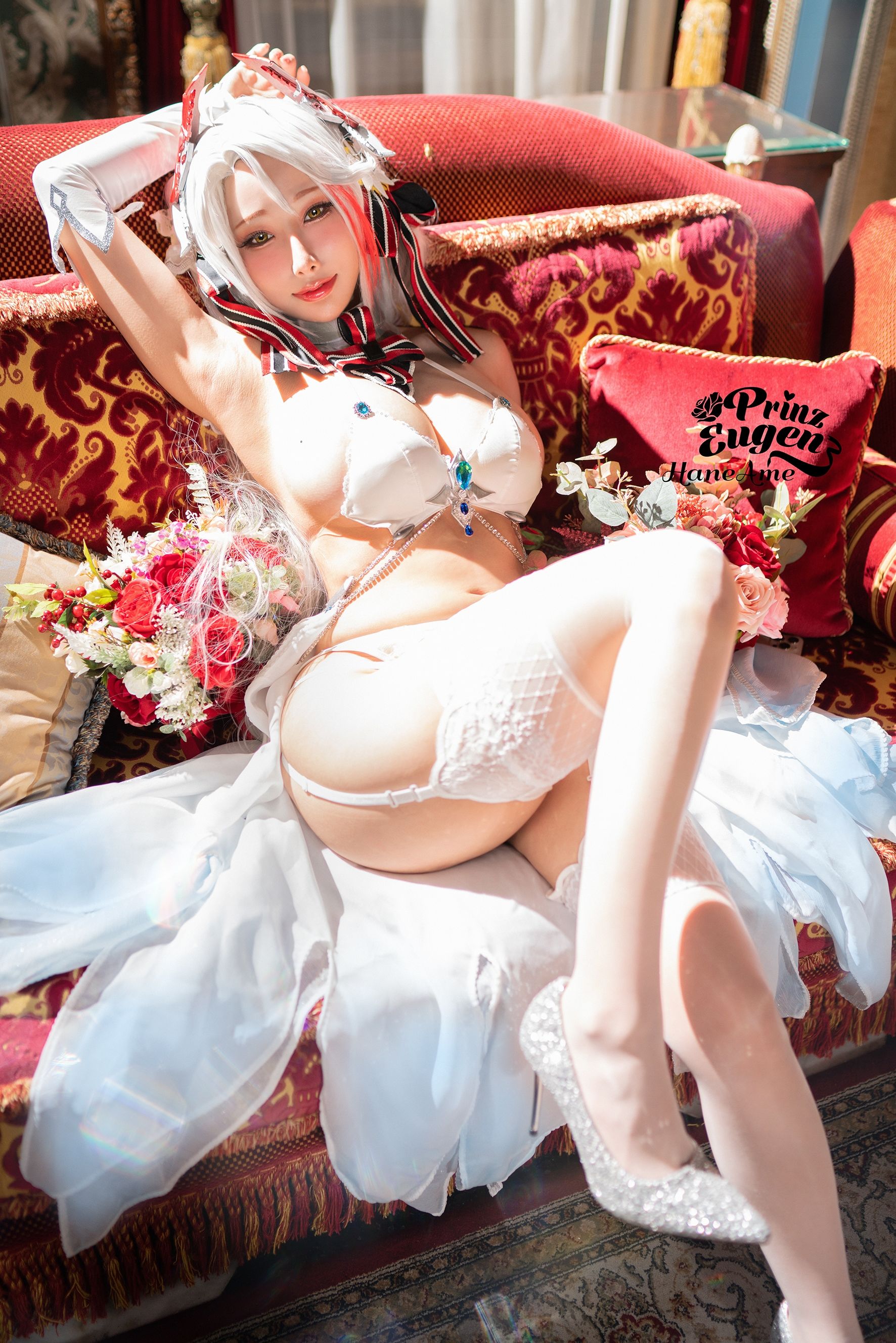 [福利COS] Hane Ame 雨波写真 - 欧根亲王 婚纱